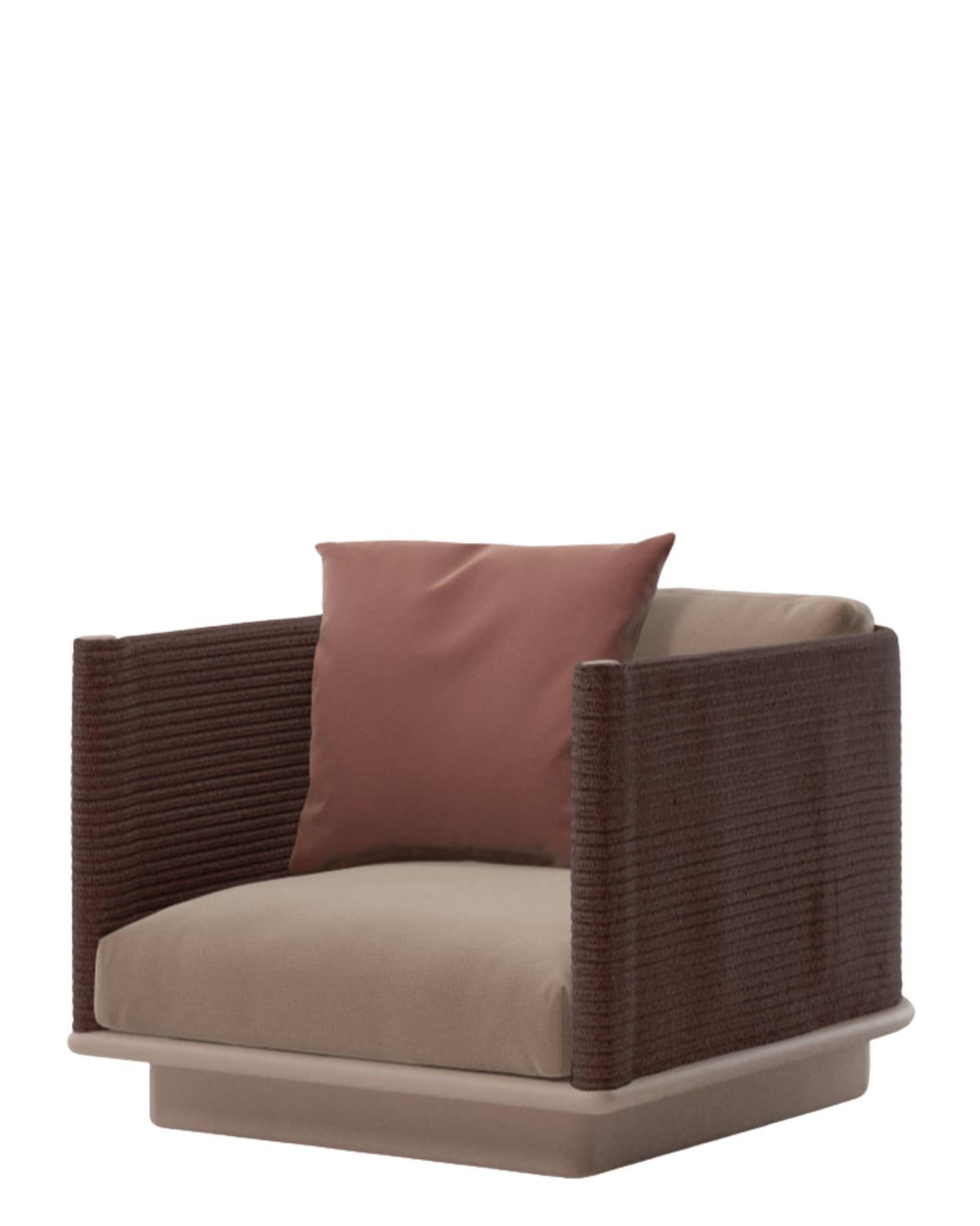 Sillón de aluminio 1 plaza Giro | 14L Desert Rose Terrain Elements