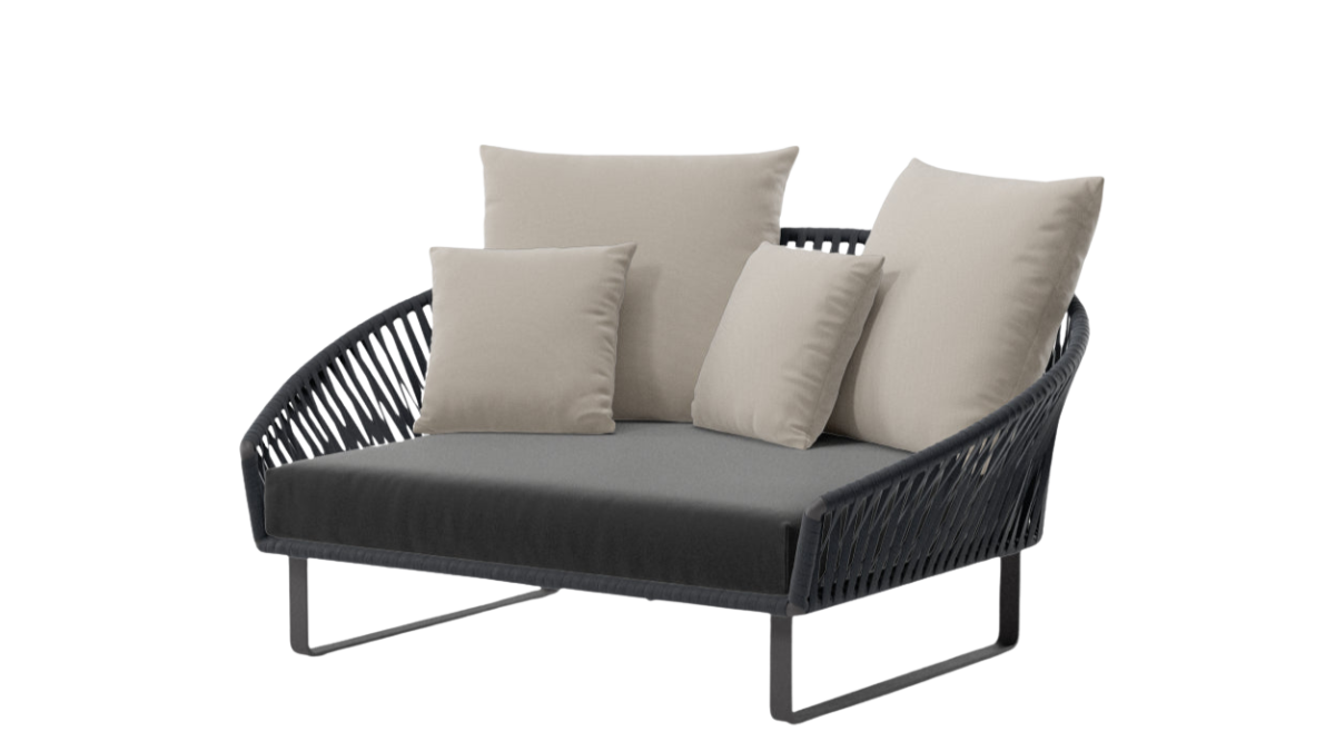 Daybed Bitta Bela Rope | Pie de aluminio 01C | Cuerda Z01