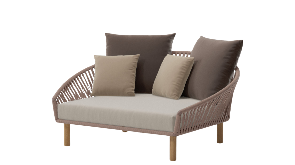 Daybed Bitta Bela Rope | Teak foot N00 | Z09 Rope
