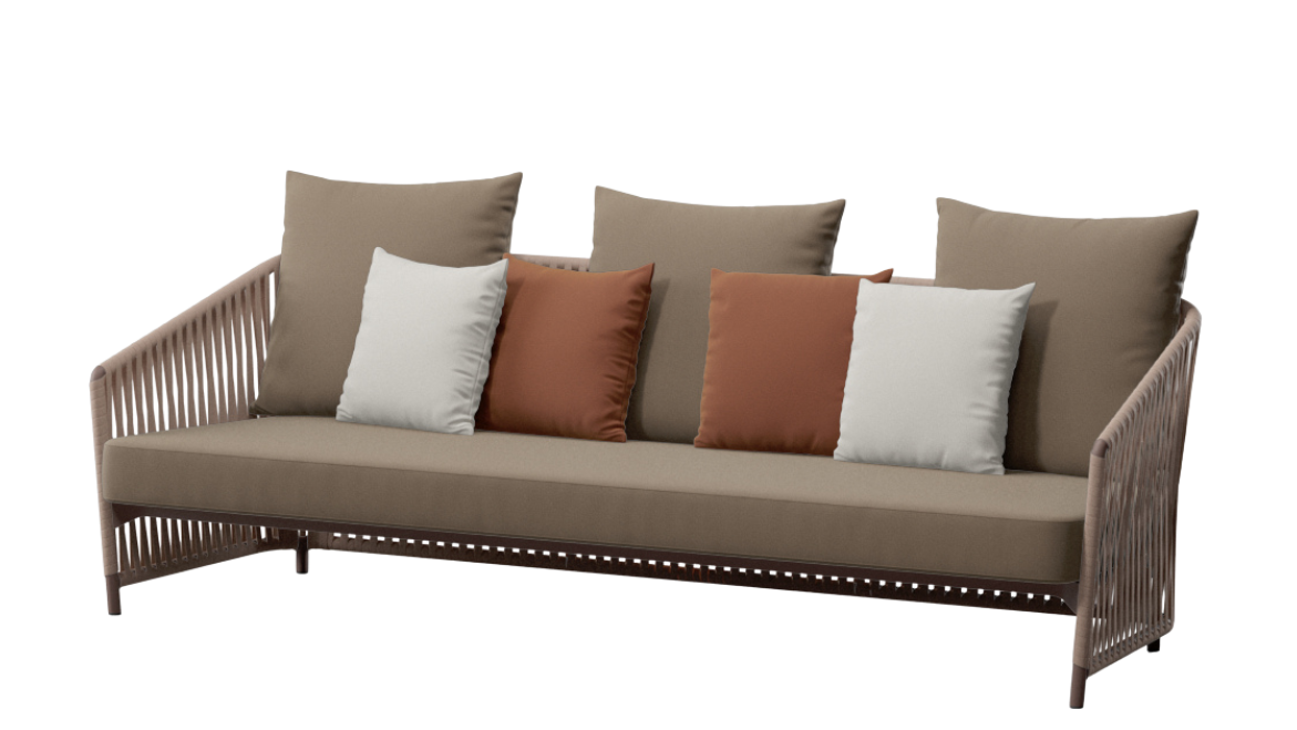 Bitta Lounge Bela Rope 3-Seater Sofa | Rope Z07 | Seating Capacity 12L