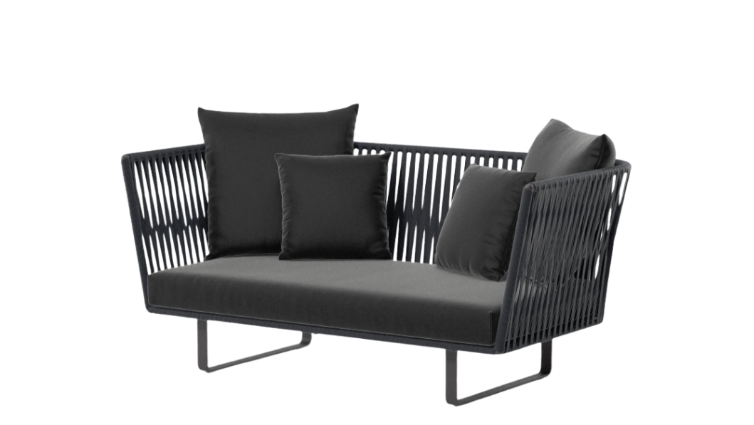 Bitta Bela Rope 2-seater sofa | 01C aluminum foot