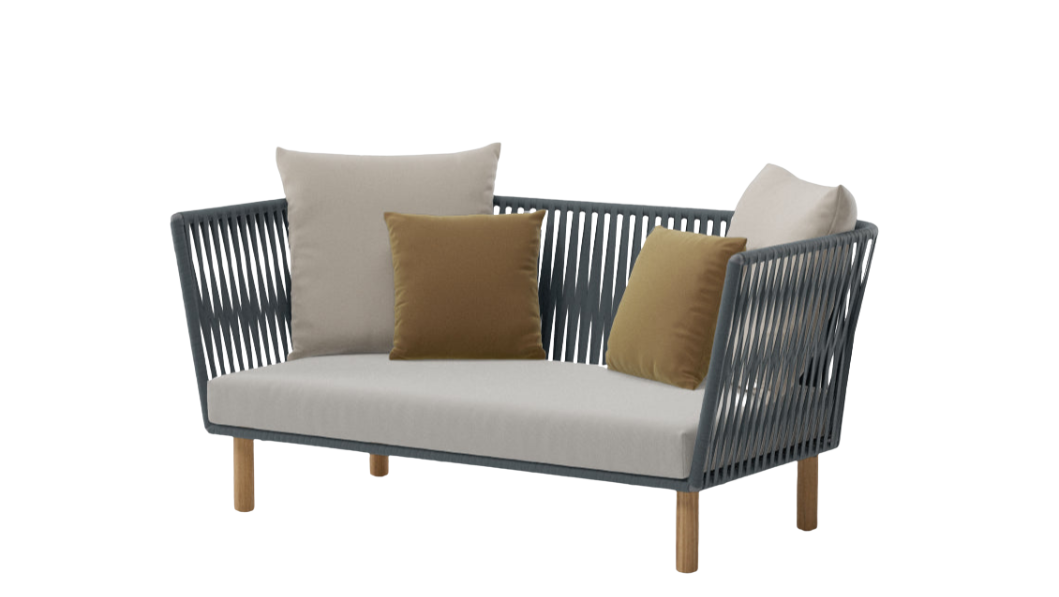 Bitta Bela Rope 2-seater sofa | Teak base N00 | Rope Z02