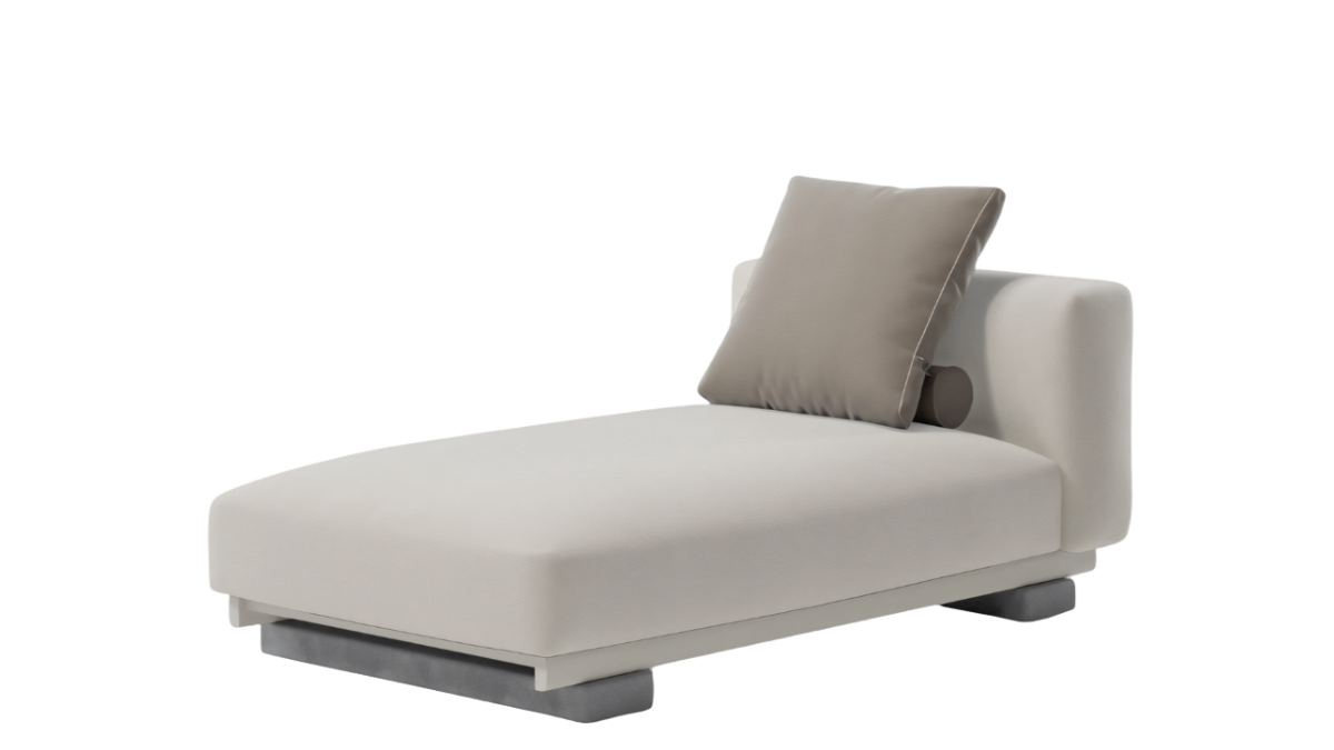 Living Molo Chaise Lounge Outdoor Sofa | Concrete Base