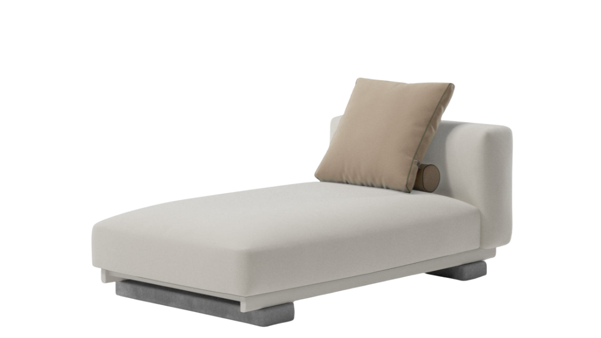 Living Molo Chaise Lounge Outdoor Sofa | Concrete Base