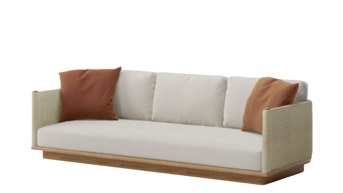 Giro 3-seater sofa | Teak base N00 | Soga 455