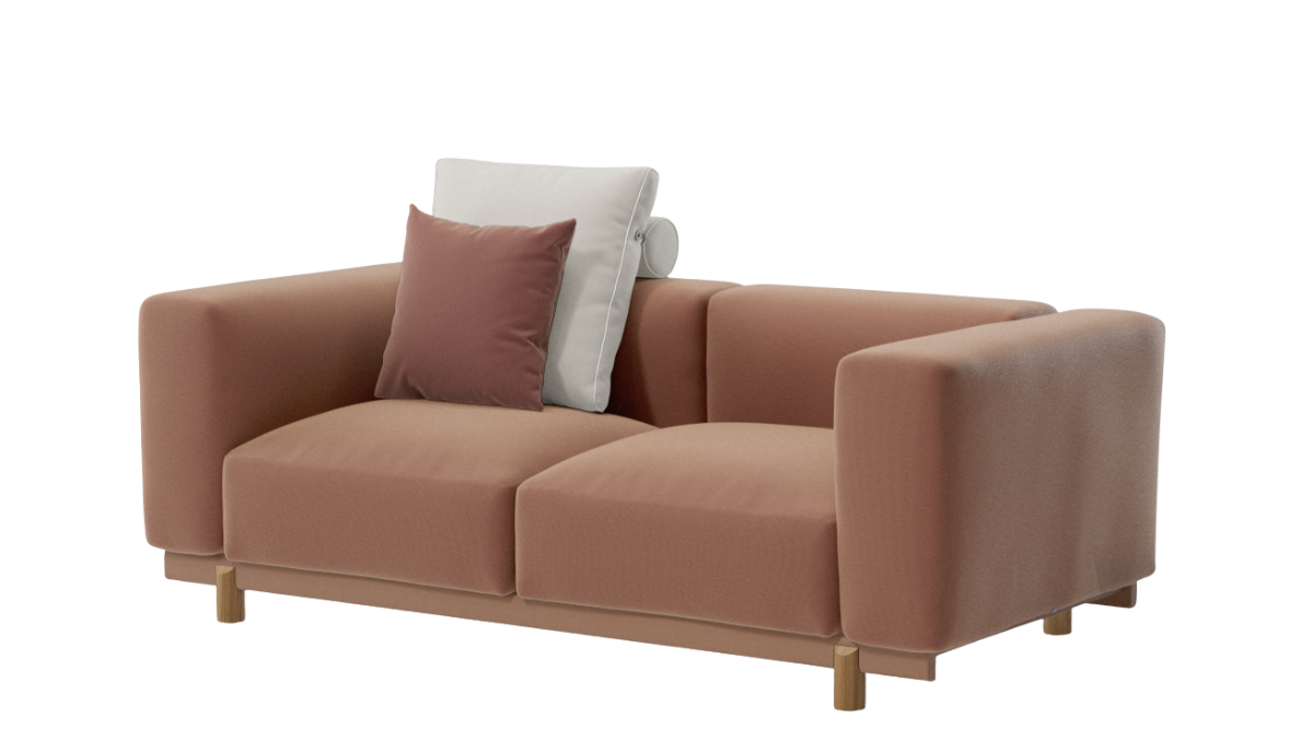 Sofá de 2 plazas Molo | Pie de teca | Estructura aluminio 11C