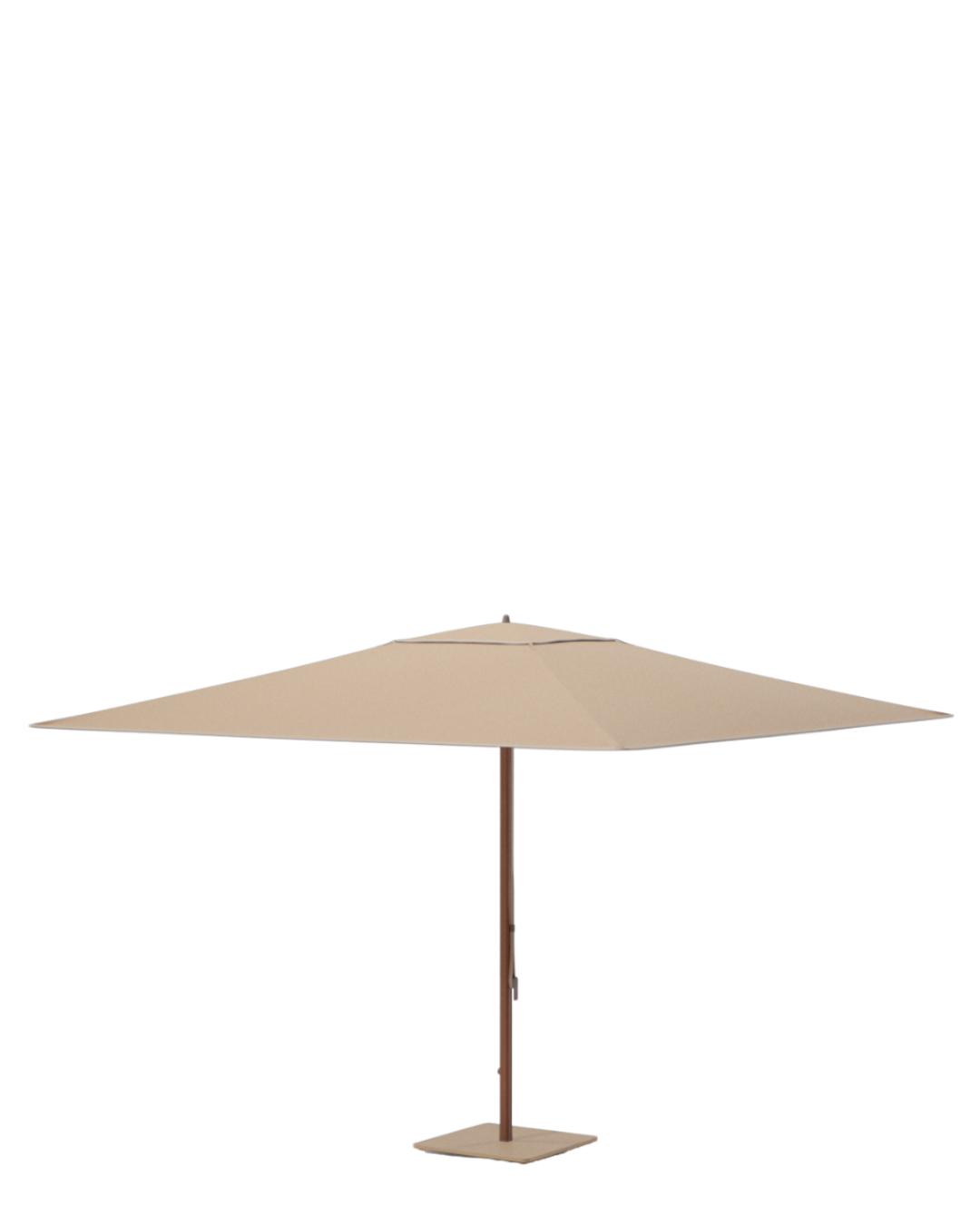 Meteo parasol telescópico L 330 × 330 | 920 Western Red Aluwood | Base con Ruedas