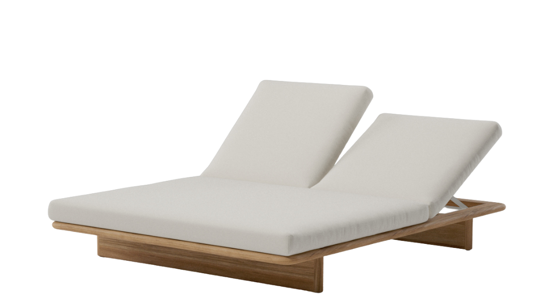 Mesh Double Outdoor Lounger | 03L Snowcap Terrain Elements