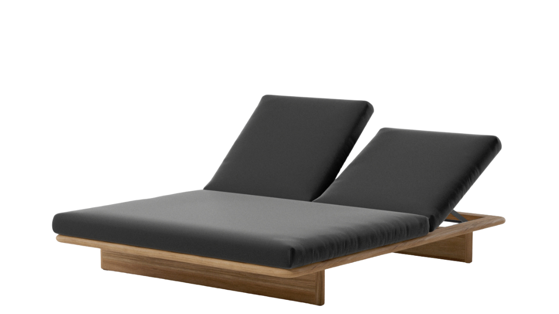 Tumbona doble para exterior Mesh | 01L Charcoal Terrain Elements