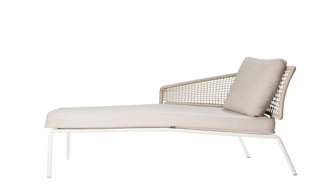 CTR Meridienne outdoor sun lounger with armrest on the right