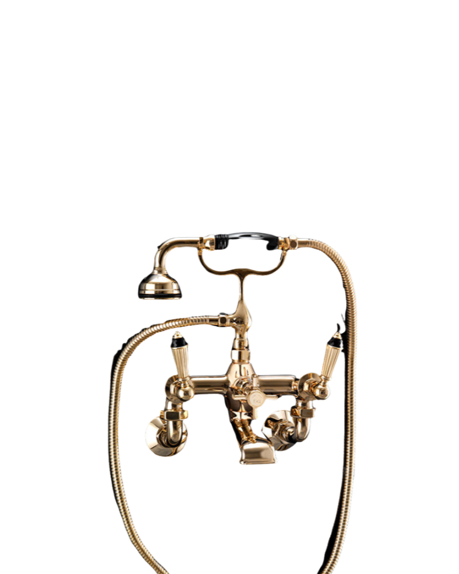 Black Diamond wall-mounted bathtub faucet