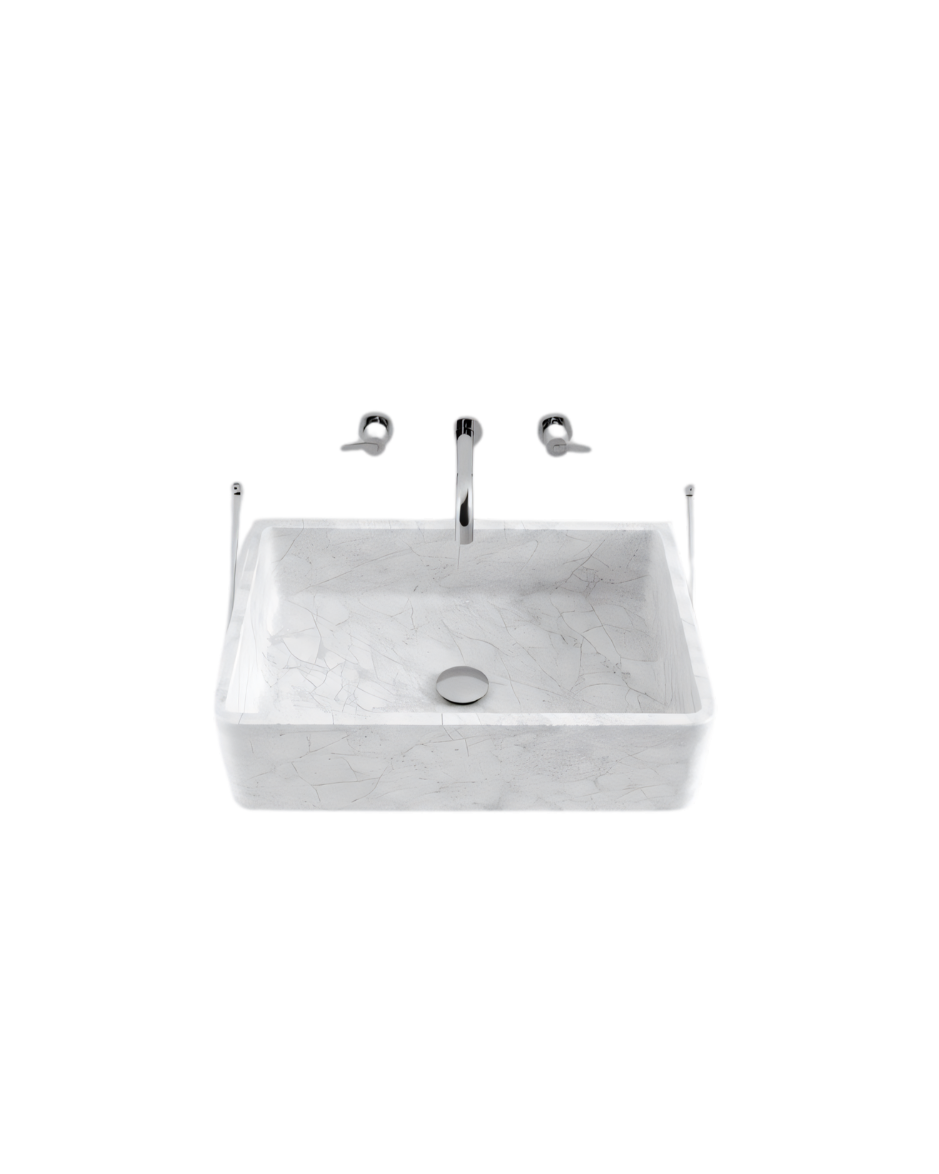 Carrara wall-mounted washbasin