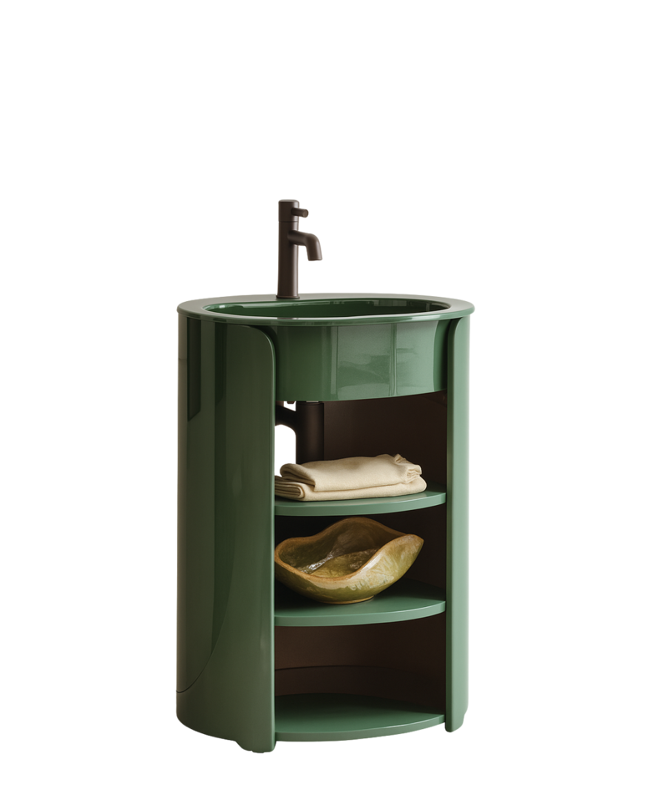 Tiberio washbasin cabinet with frame