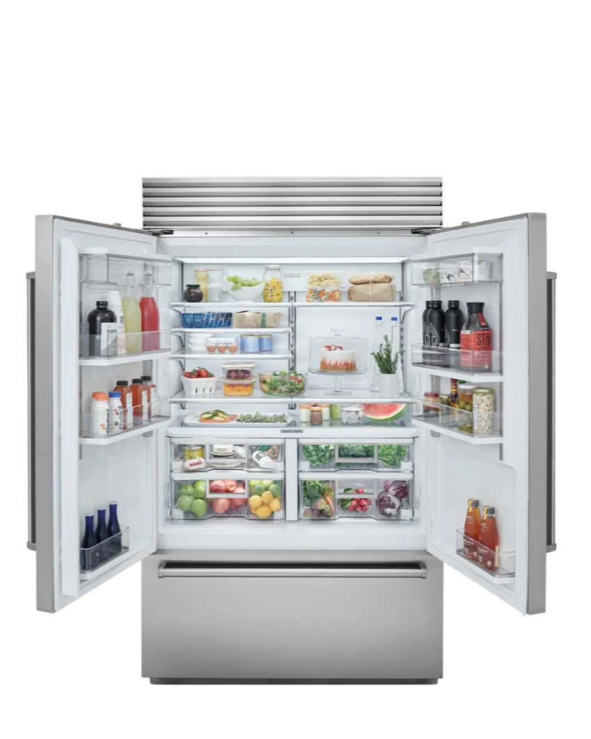 Sub-Zero French Door refrigerator-freezer with tubular handle
