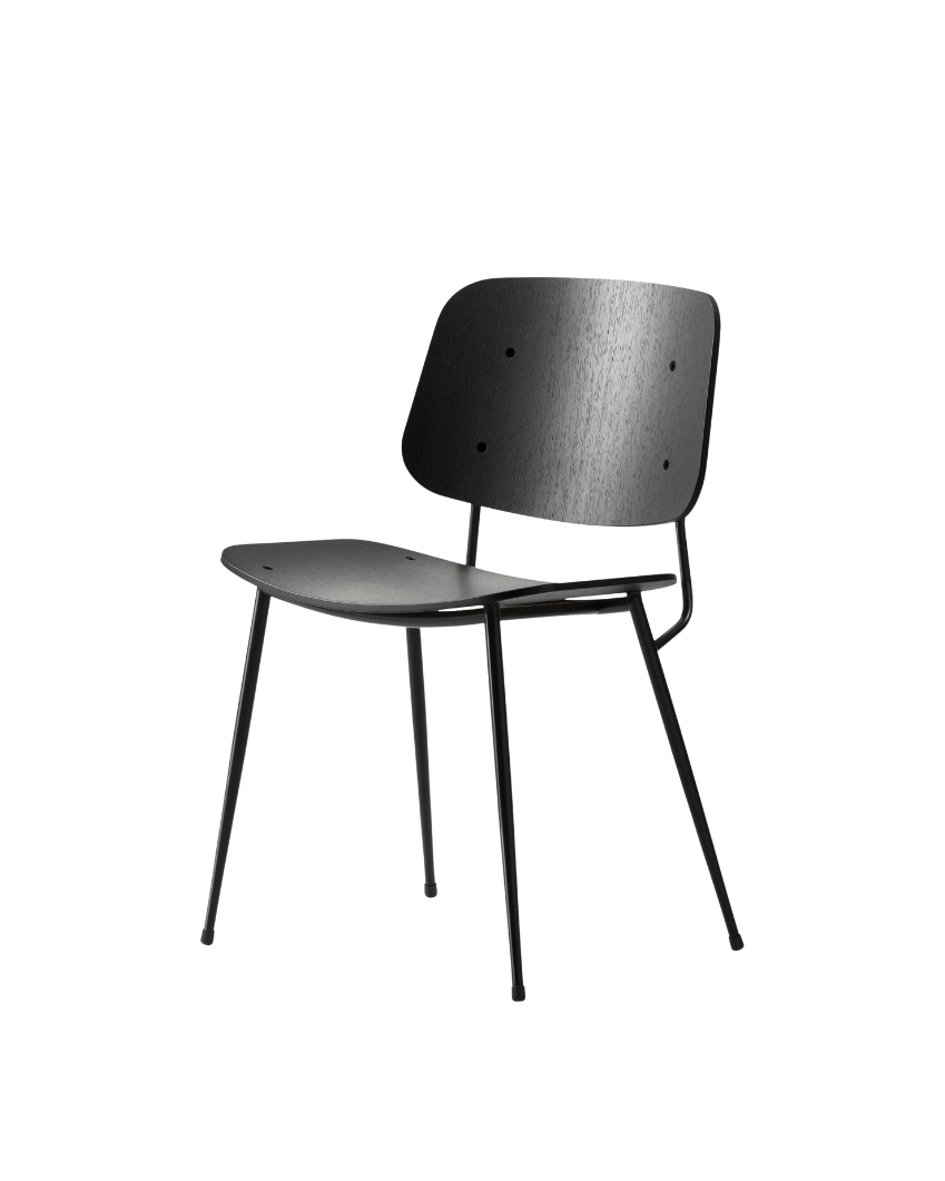 Silla de comedor Søborg con base de metal