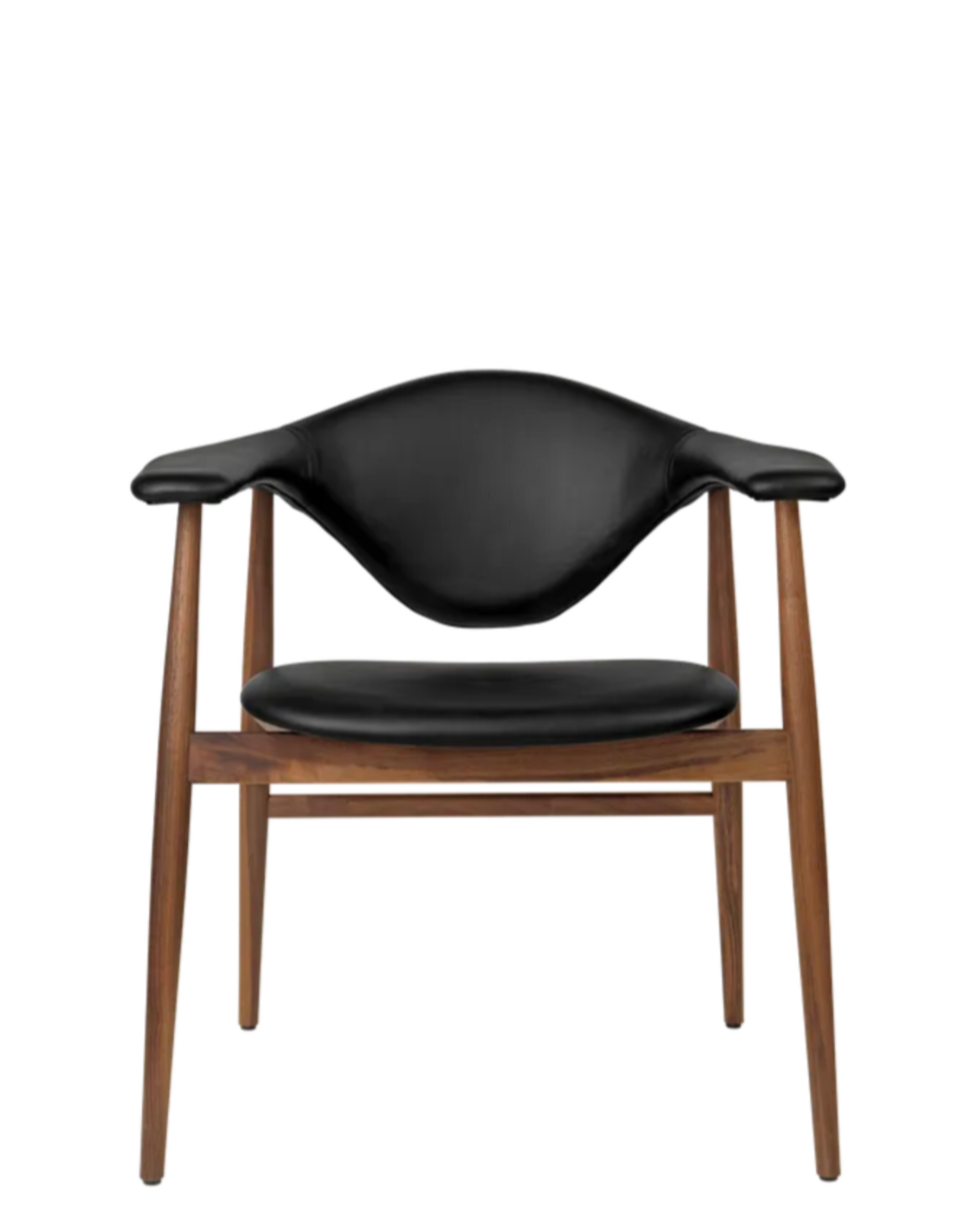 Masculo upholstered dining chair with wooden frame