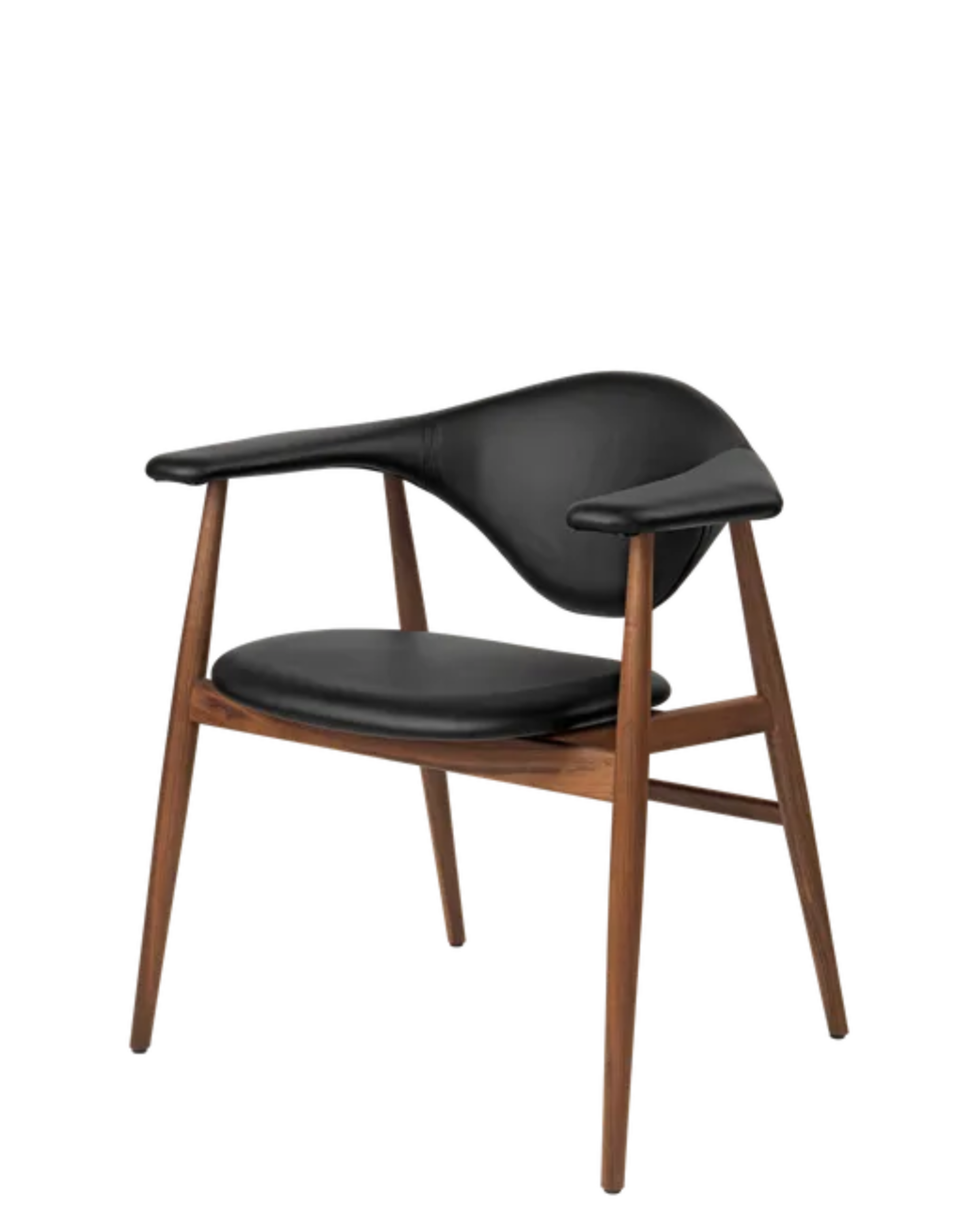 Masculo upholstered dining chair with wooden frame