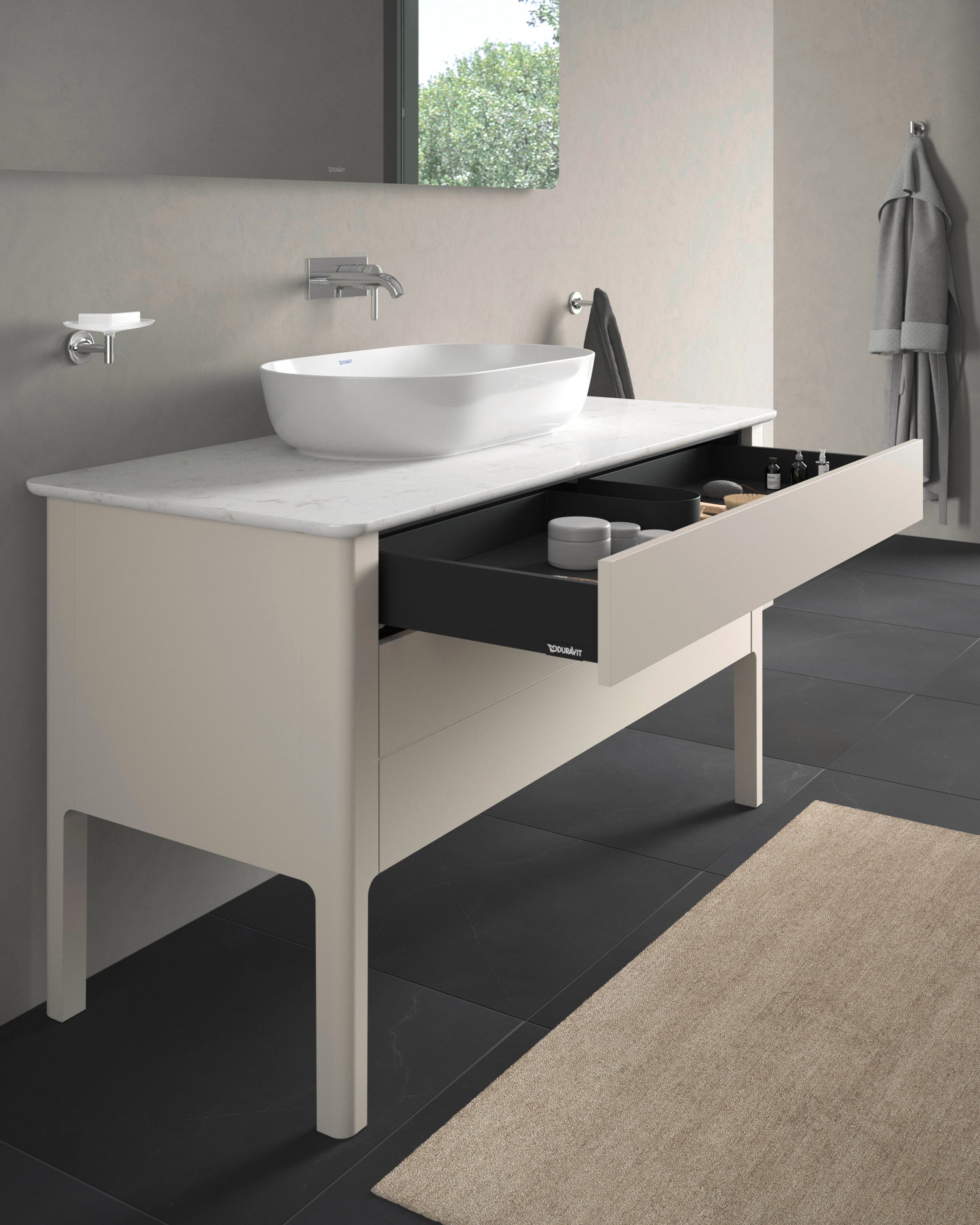 Luv 700 mm countertop washbasin