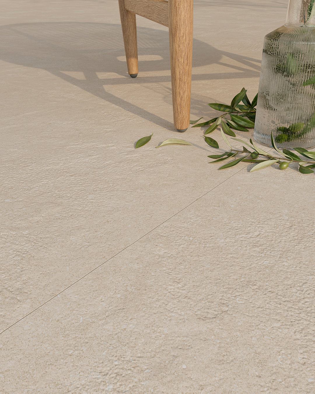 Sand collection porcelain flooring