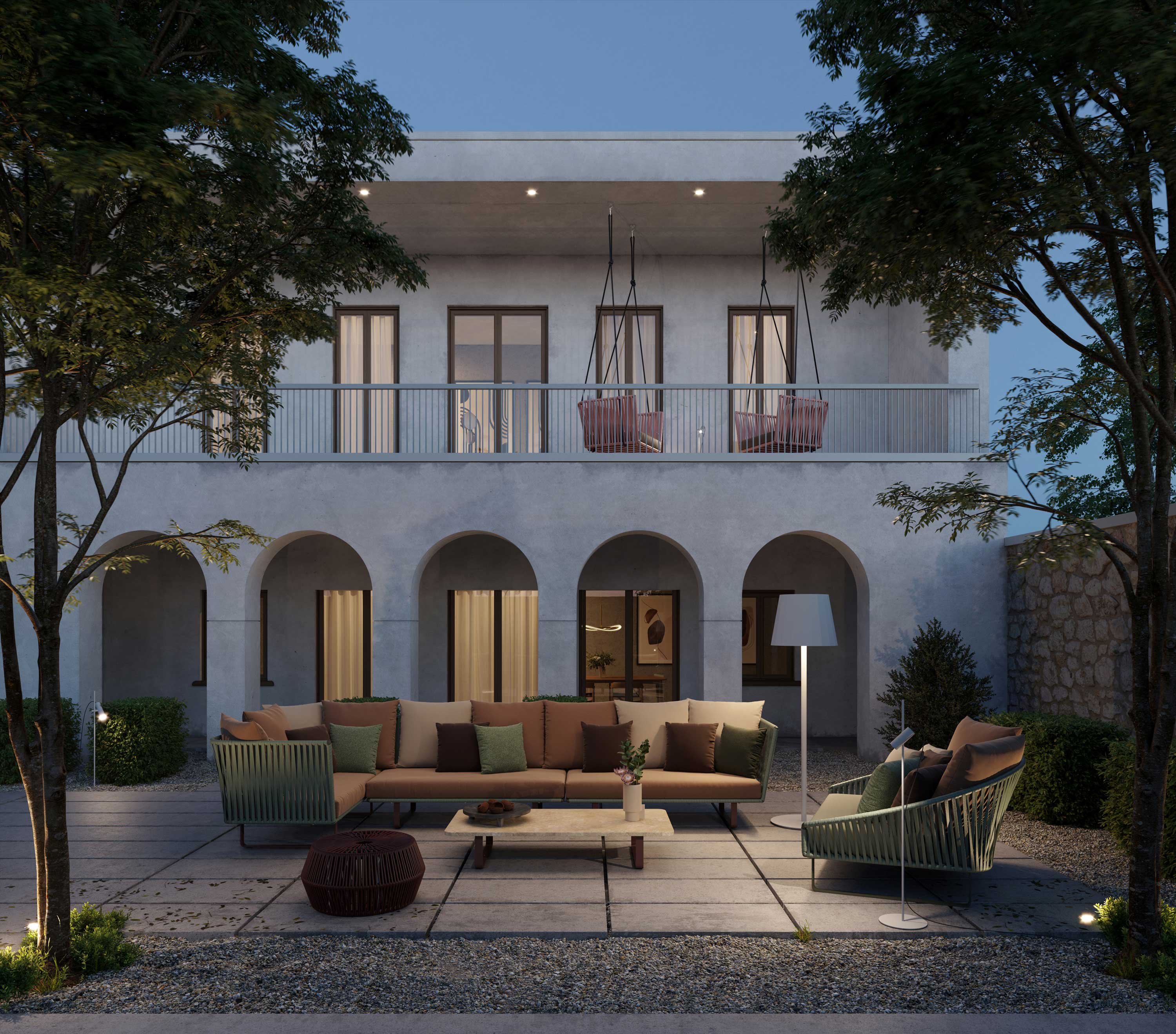 Módulo de esquina izquierda Bitta Bela Rope | Pie de aluminio 10C | Cuerda Z09