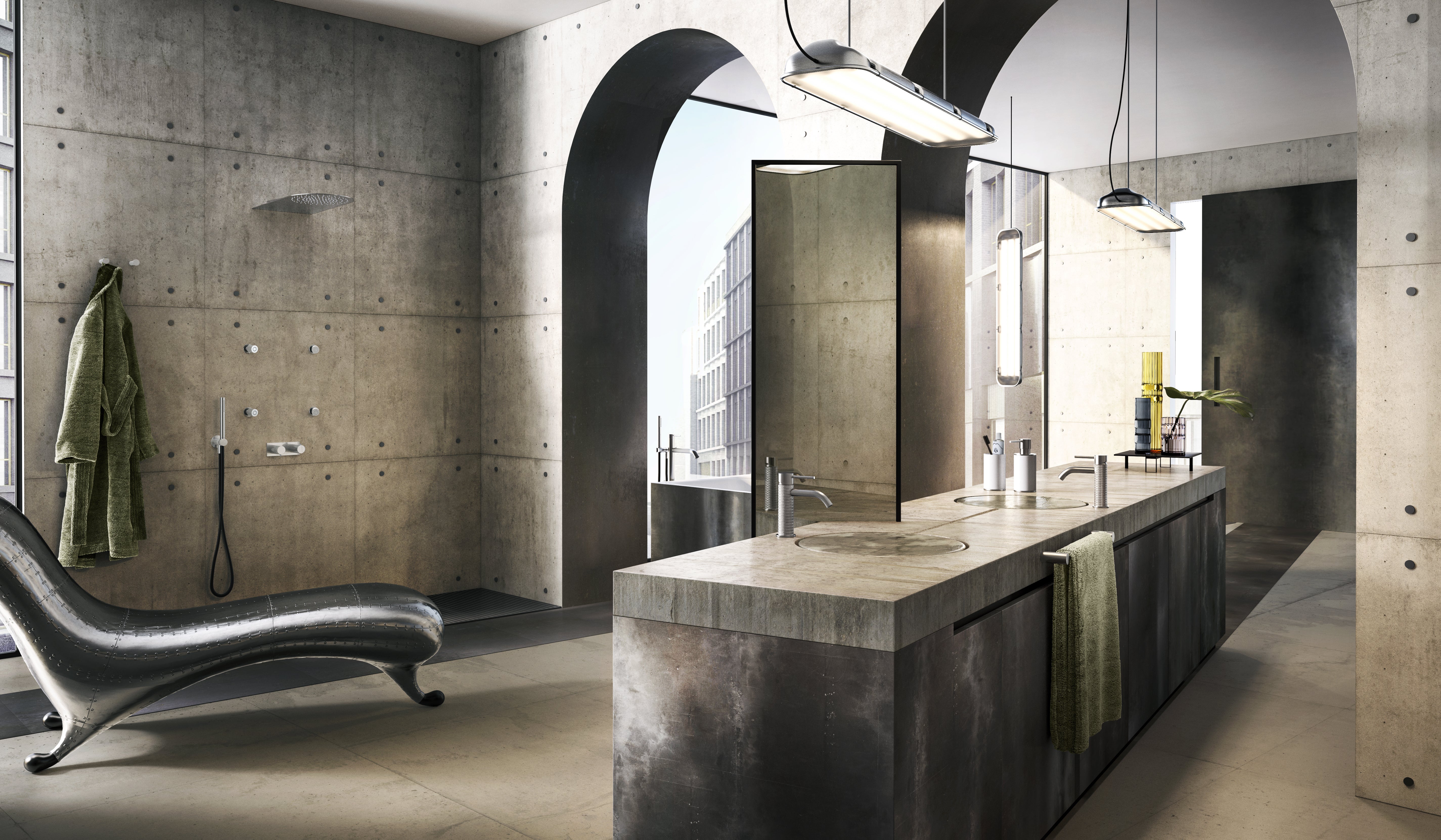 Grifería monomando de lavabo | Colección Gessi 316 Meccanica