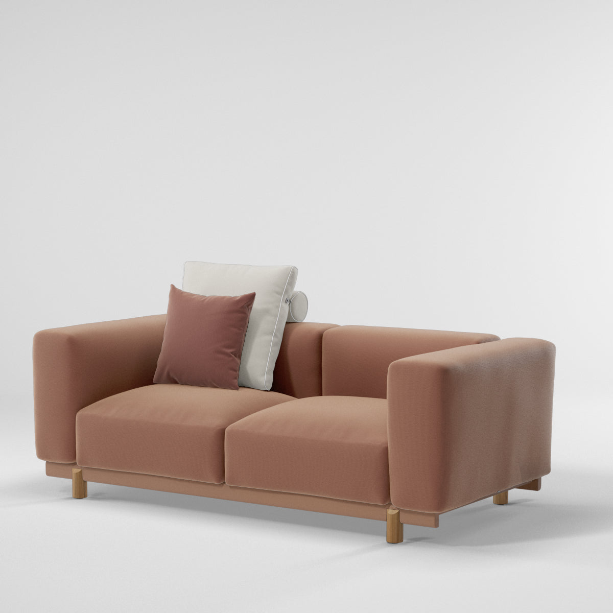 Sofá de 2 plazas Molo | Pie de teca | Estructura aluminio 11C