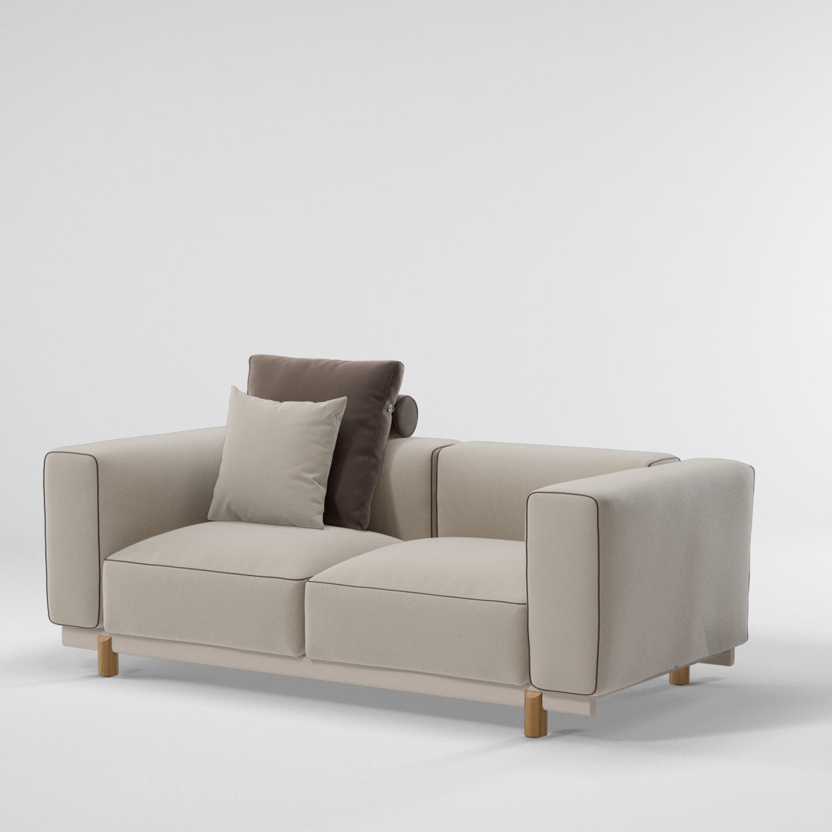 Sofá de 2 plazas Molo | Pie de teca | Estructura aluminio 05C