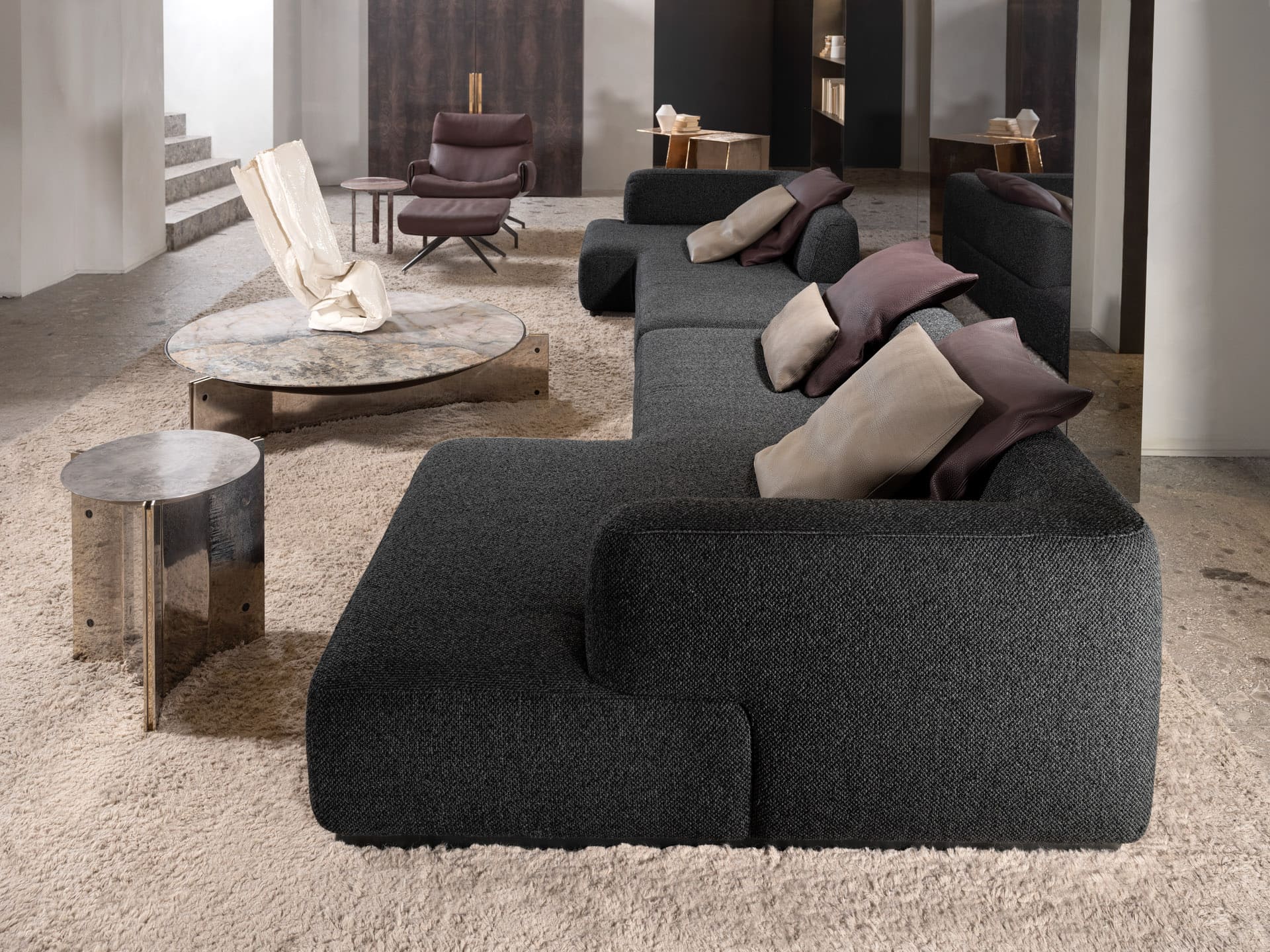 Mesa auxiliar Muse estructura en metal