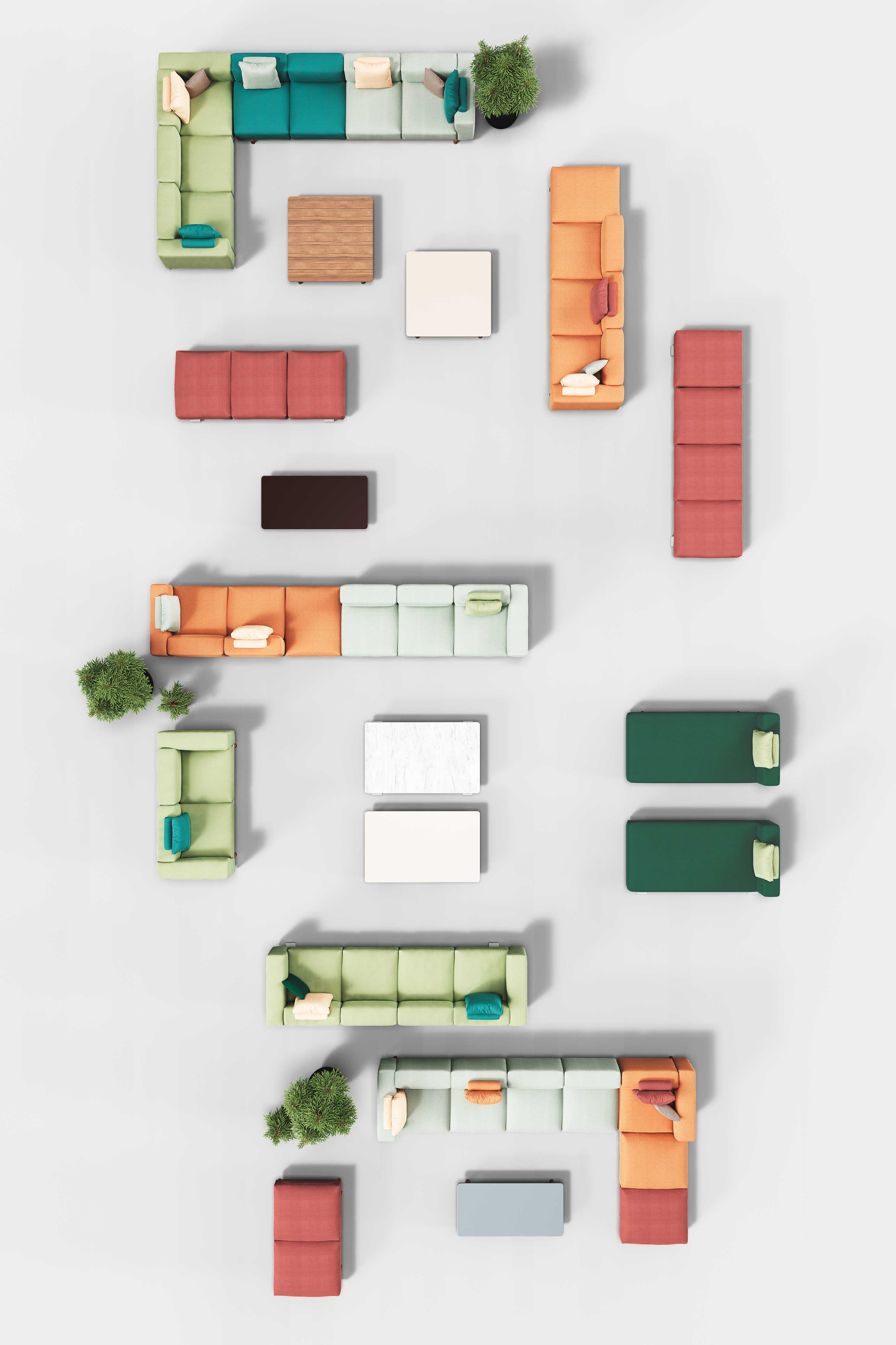 2-Seater Corner Sofa | Teak Base L01