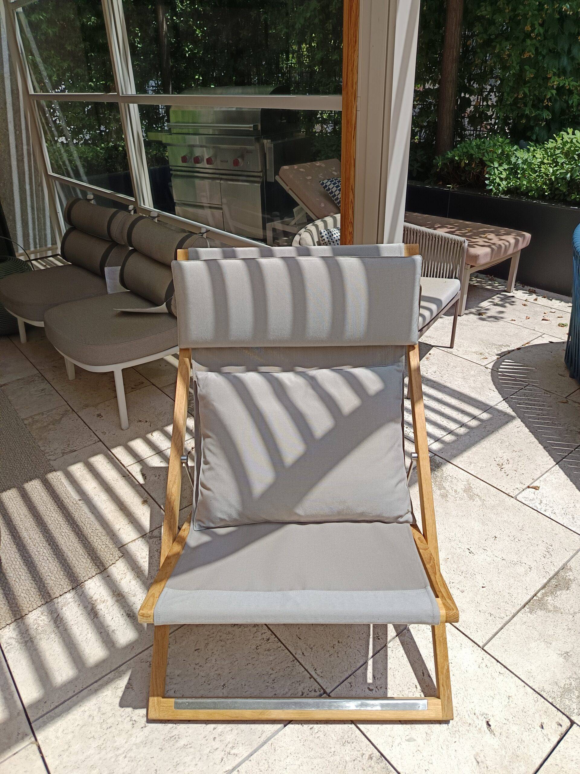 DEDON 'SEAYOU' FOLDING CHAIR