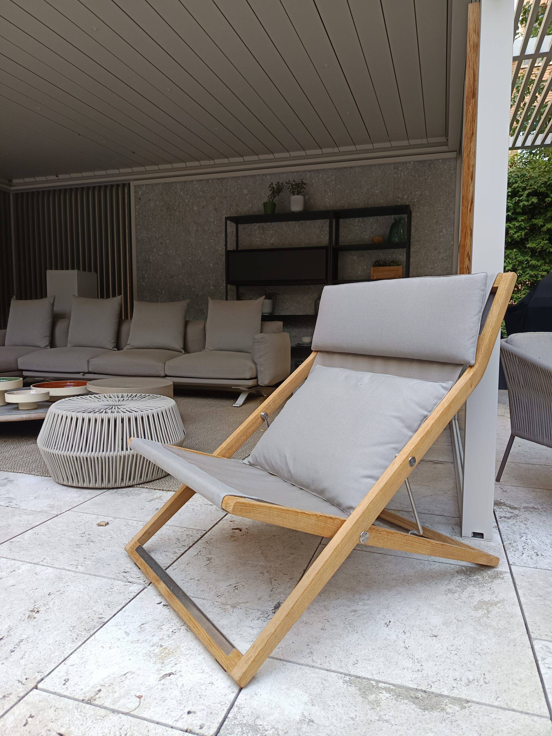 DEDON 'SEAYOU' FOLDING CHAIR