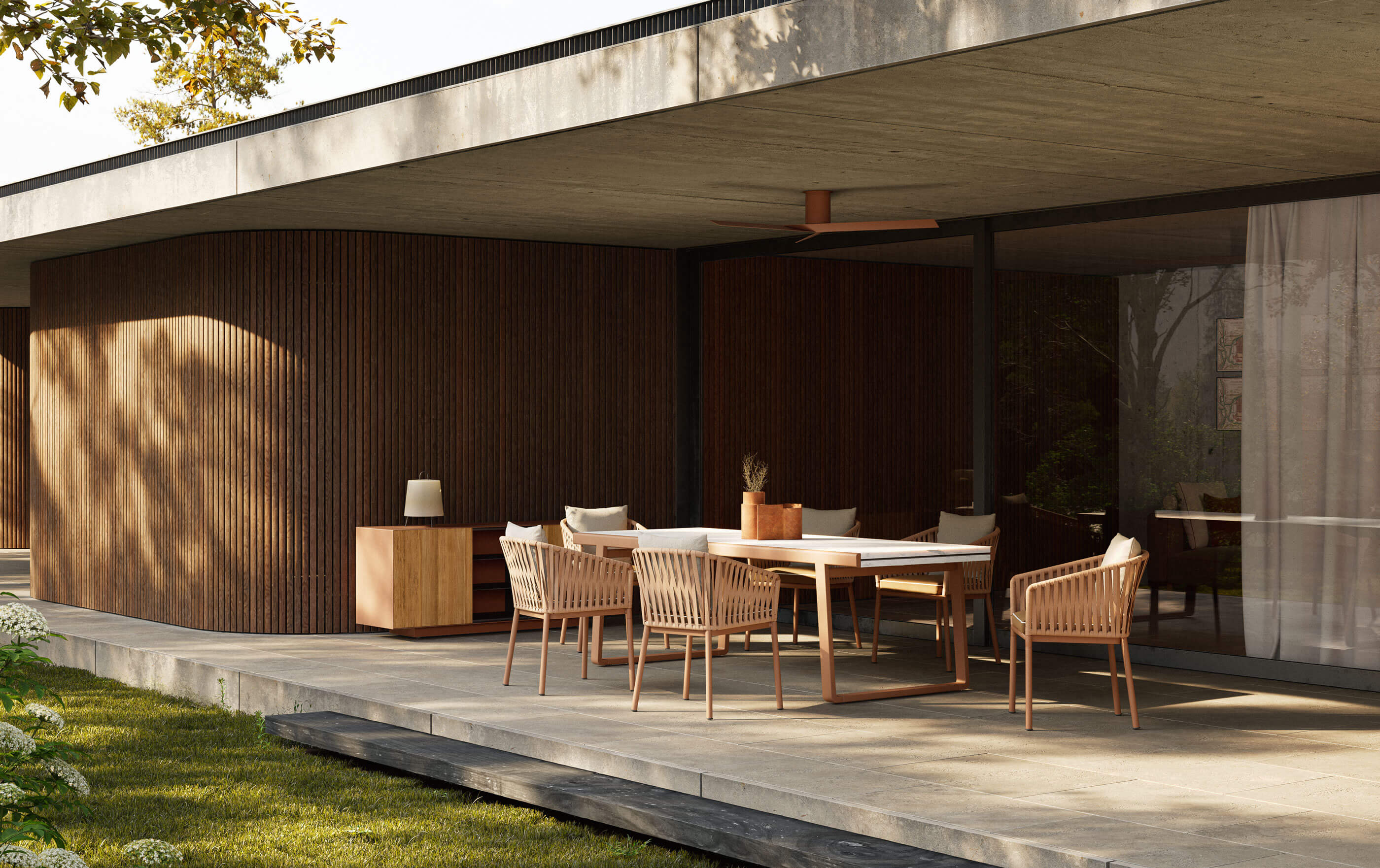 Sillón de comedor Grand Bitta | Pies 06C | Cuerda Z09