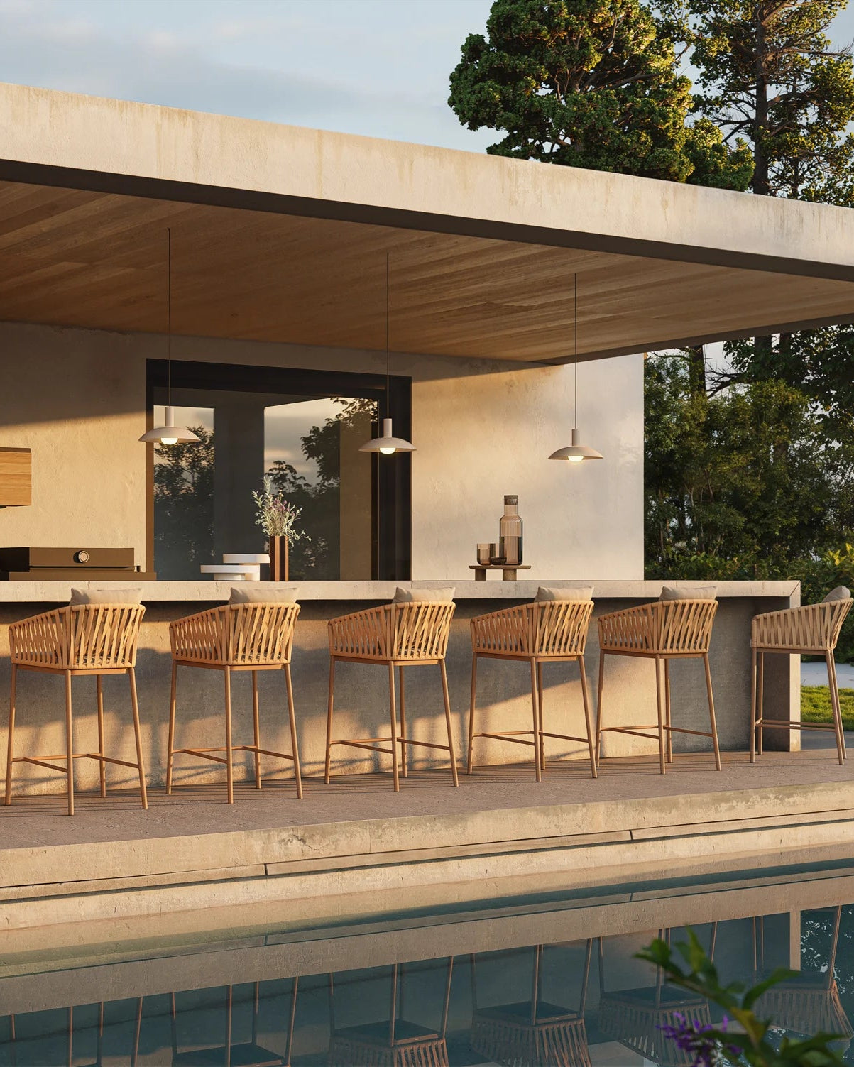 Bitta Bela Rope Bar Stool | Feet 01C | Z01 Rope