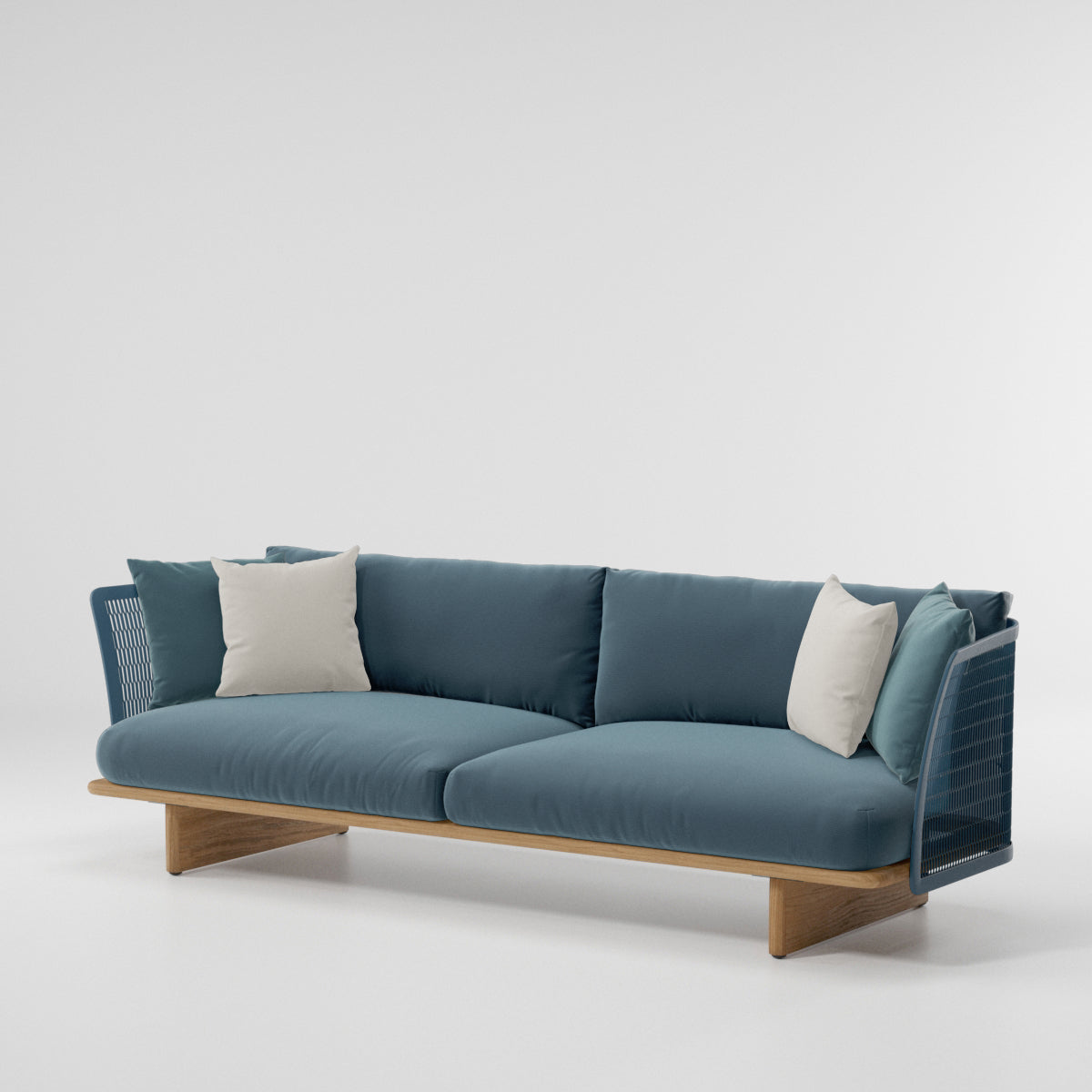 Sofá de 3 plazas Mesh | Estructura 24C | Pie de teca T01