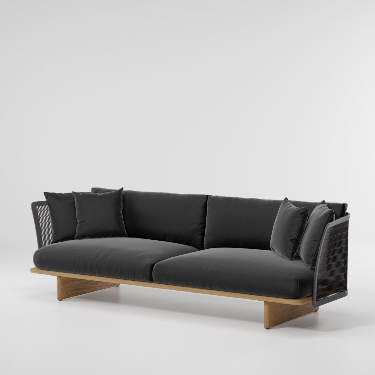 Sofá de 3 plazas Mesh | Estructura 01C | Pie de teca T01