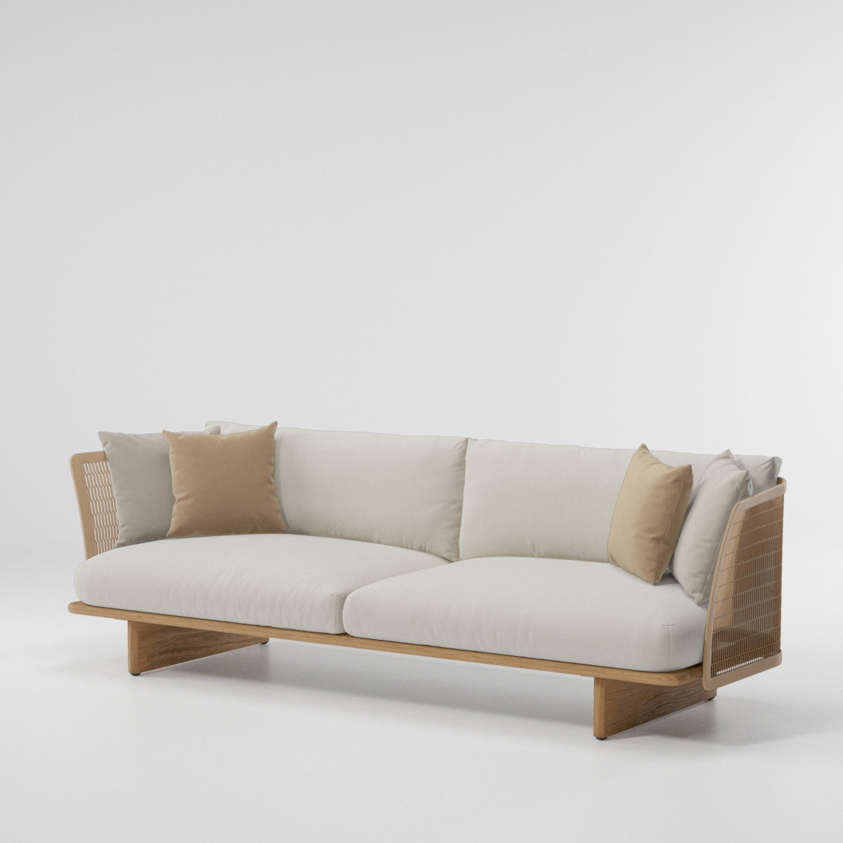 Sofá de 3 plazas Mesh | Estructura 12C | Pie de teca T01