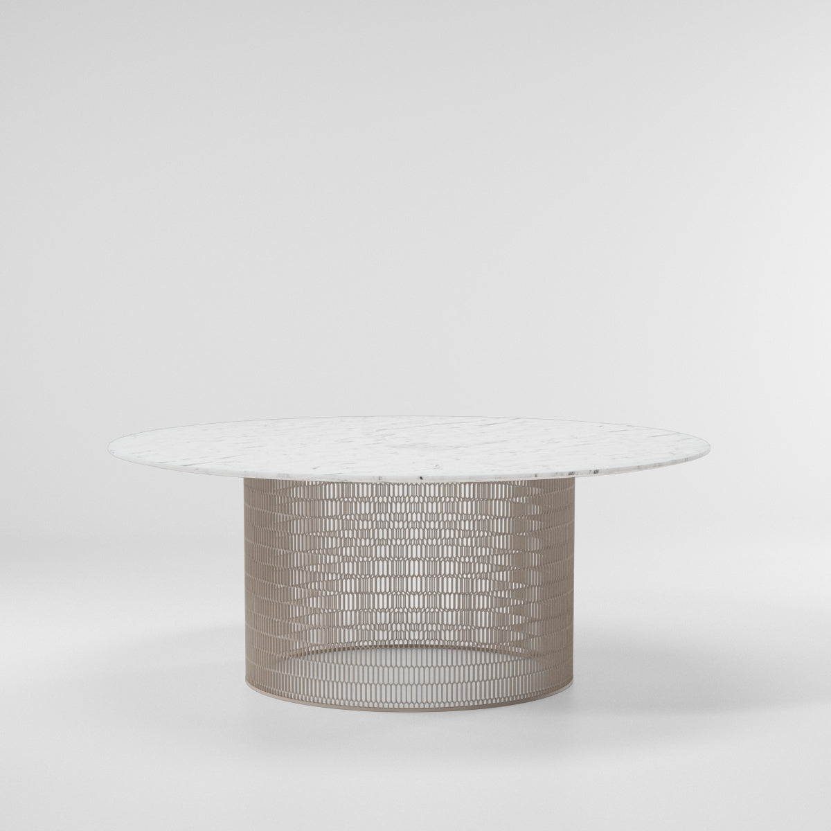 Mesh dining table Ø180 | Marble surface