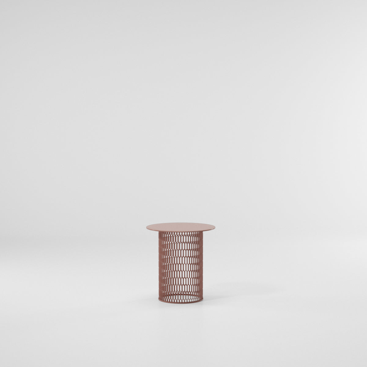 Mesh side table Ø48 | Smoky Quartz crystal surface
