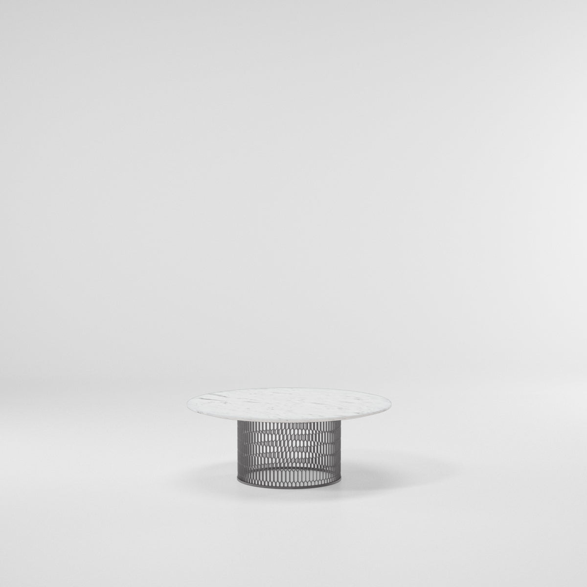 Mesh coffee table Ø90 | Marble surface