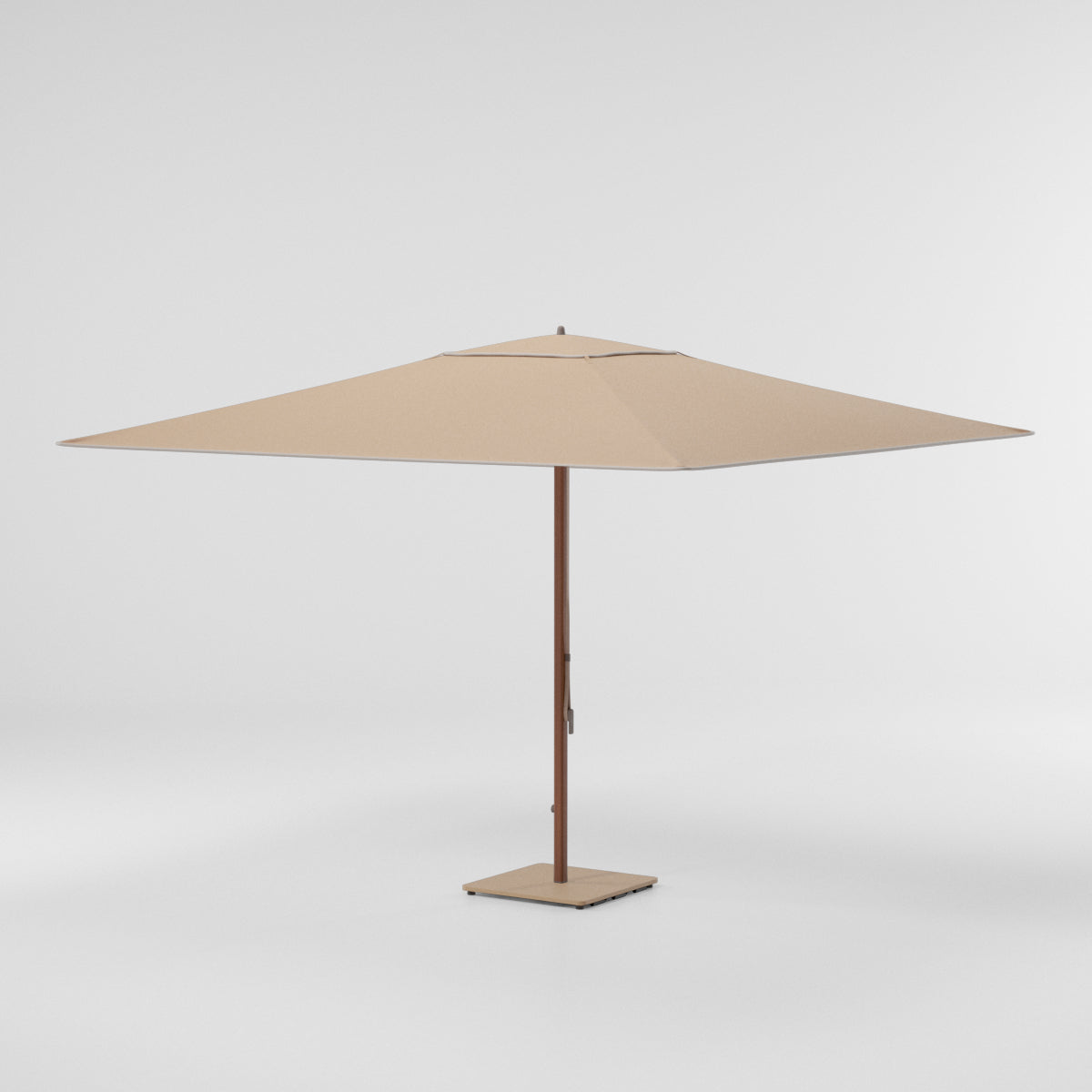 Meteo parasol telescópico L 330 × 330 | 920 Western Red Aluwood | Base con Ruedas