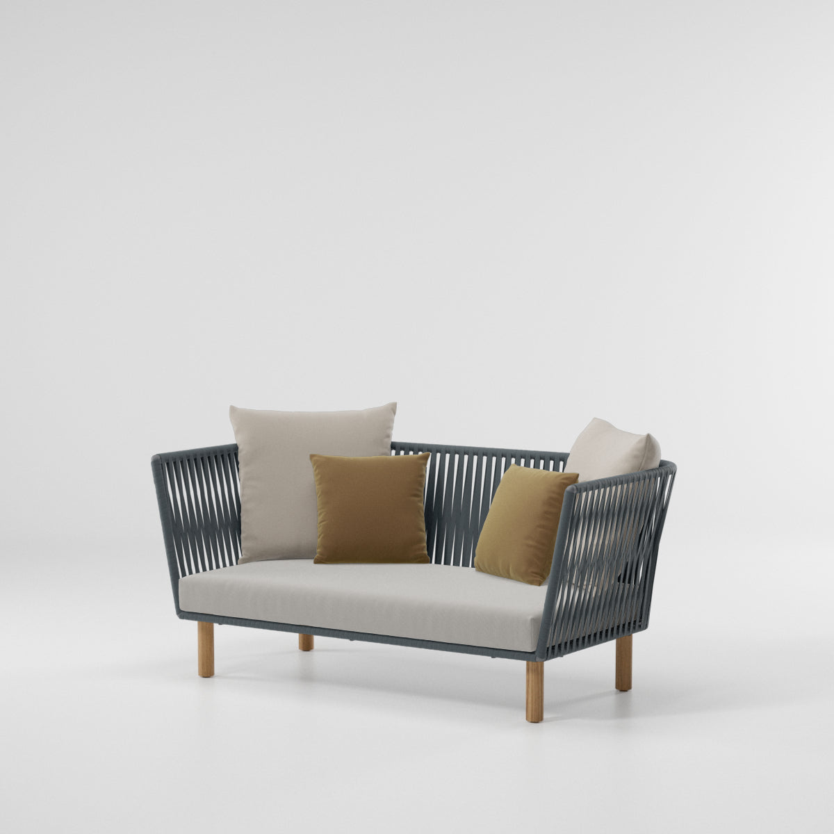 Bitta Bela Rope 2-seater sofa | Teak base N00 | Rope Z02