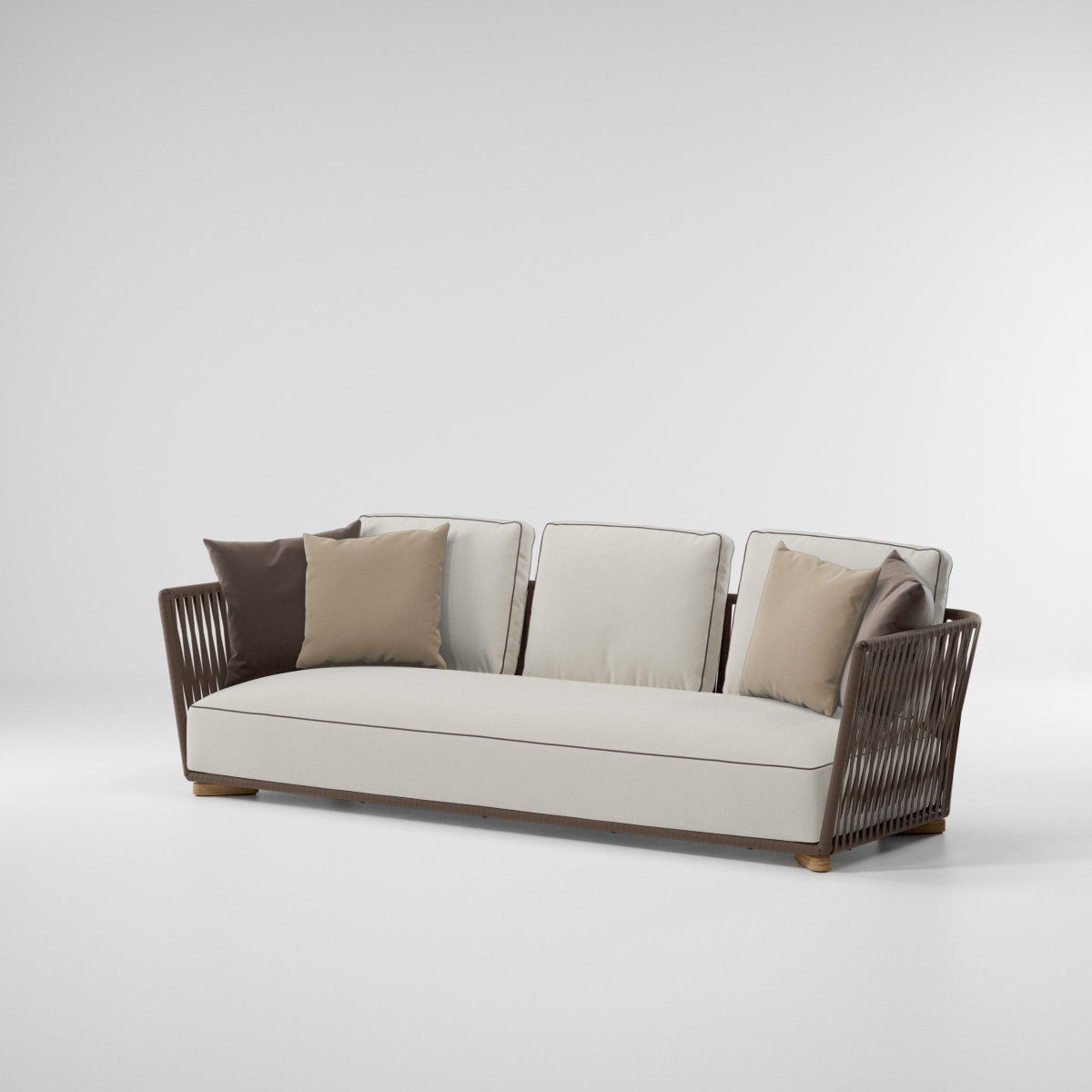 Sofá de 3 plazas Grand Bitta Living | Cuerda Z09 | Cojín de asiento 03L