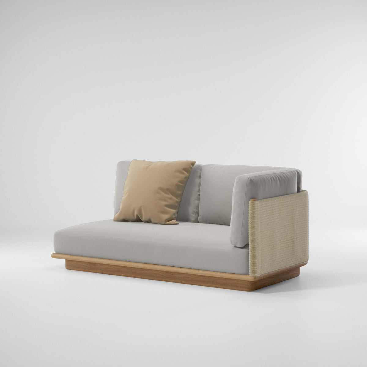 Right Corner Connection Module | Teak Leg | Rope 455