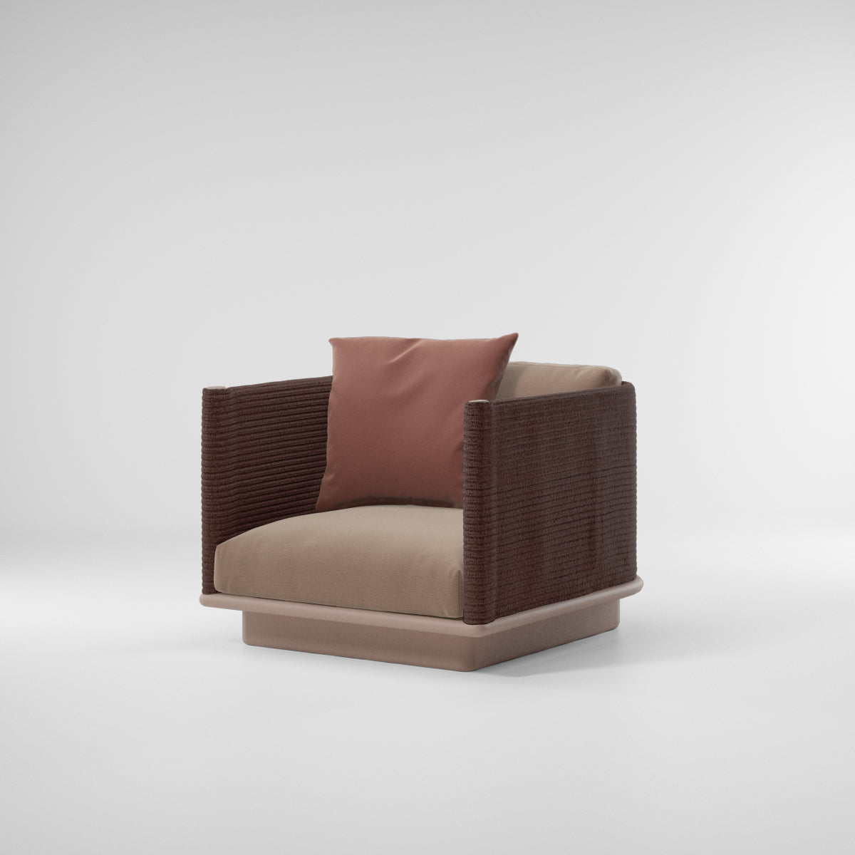Sillón de aluminio 1 plaza Giro | 14L Desert Rose Terrain Elements