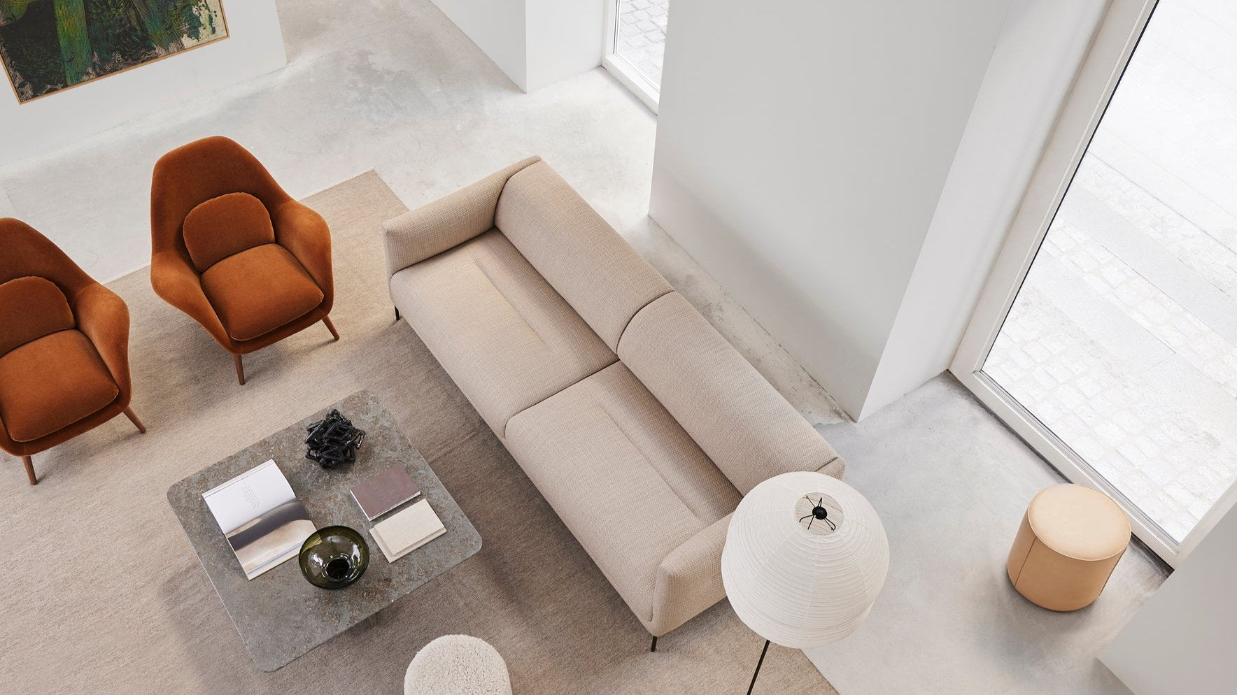 Tableau coffee table 100x100 cm