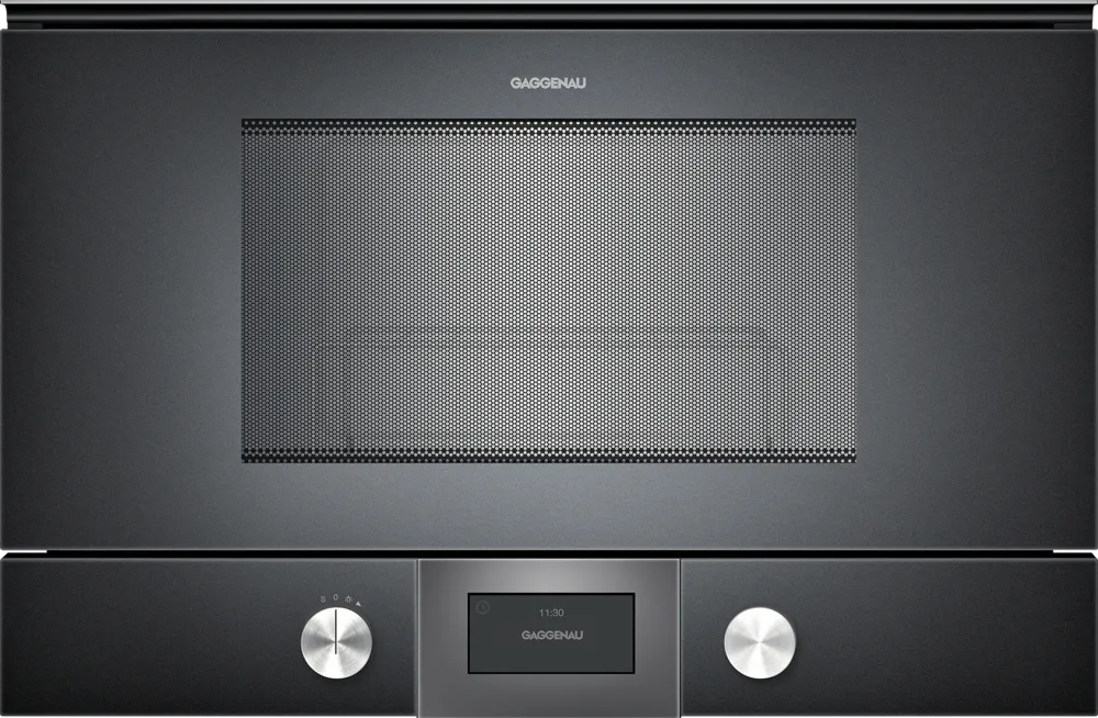 Microondas integrable Serie 200 con puerta a la izquierda, Gris Antracita