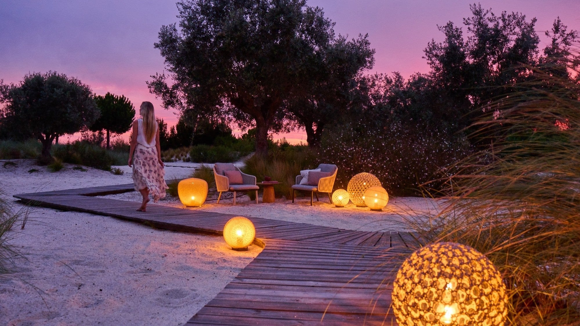 Lámparas de pie de exterior Monsieur Tricot