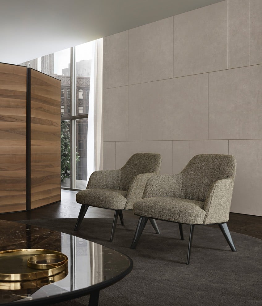 Jane armchair, wooden base