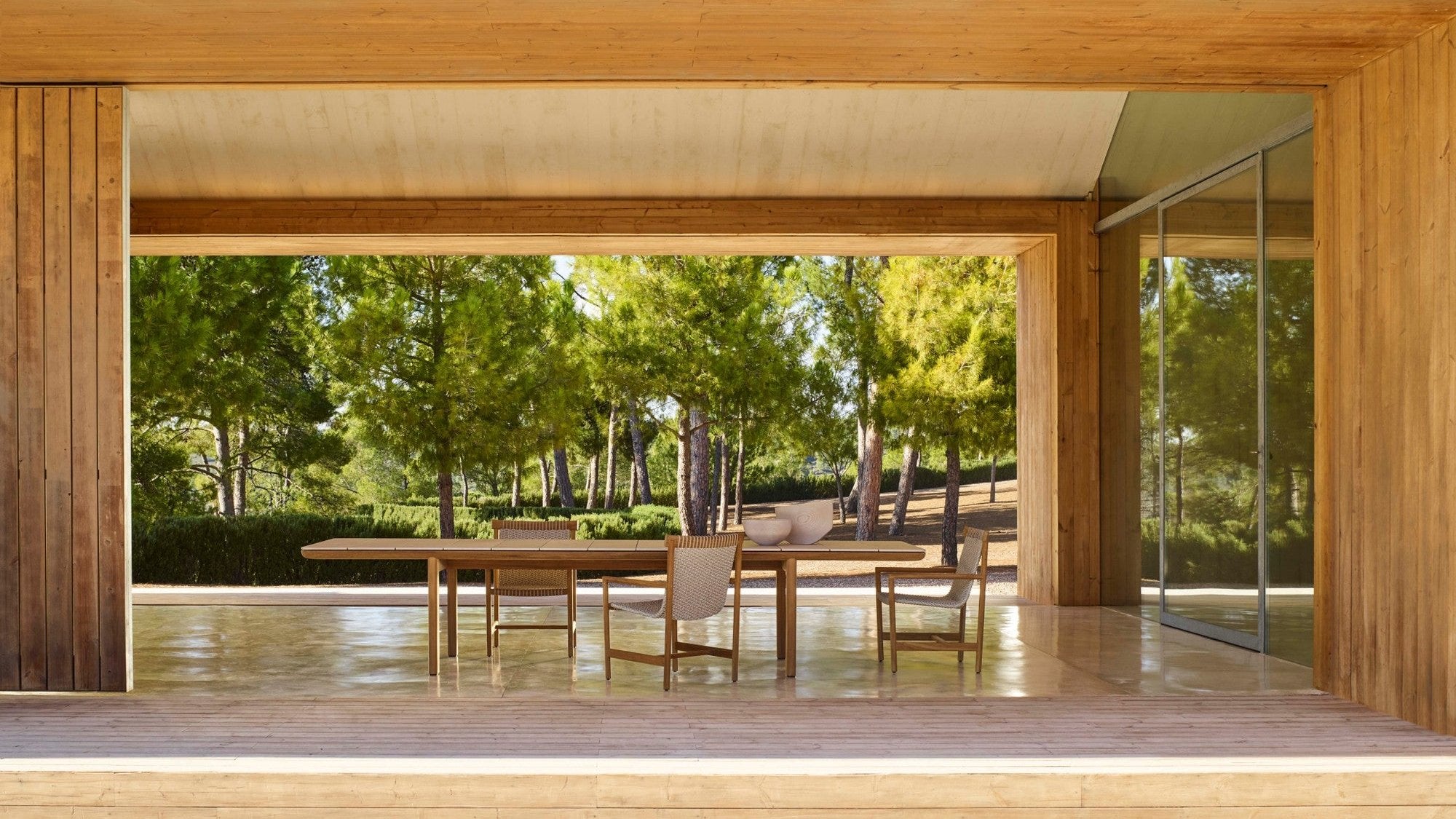 Silla de comedor con brazos para exterior Amanu