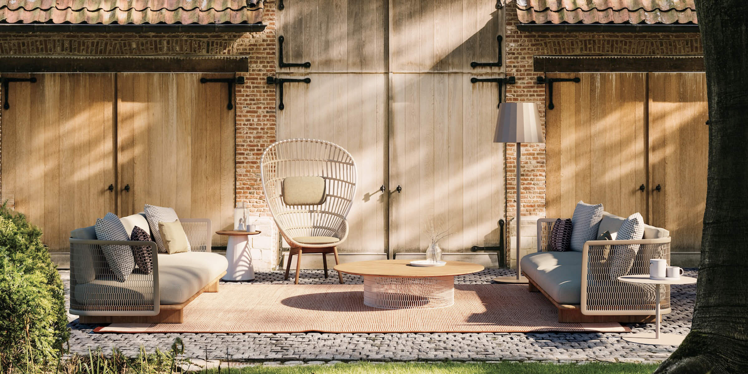 Mesh Coffee Table Ø90 | Aluminum Top